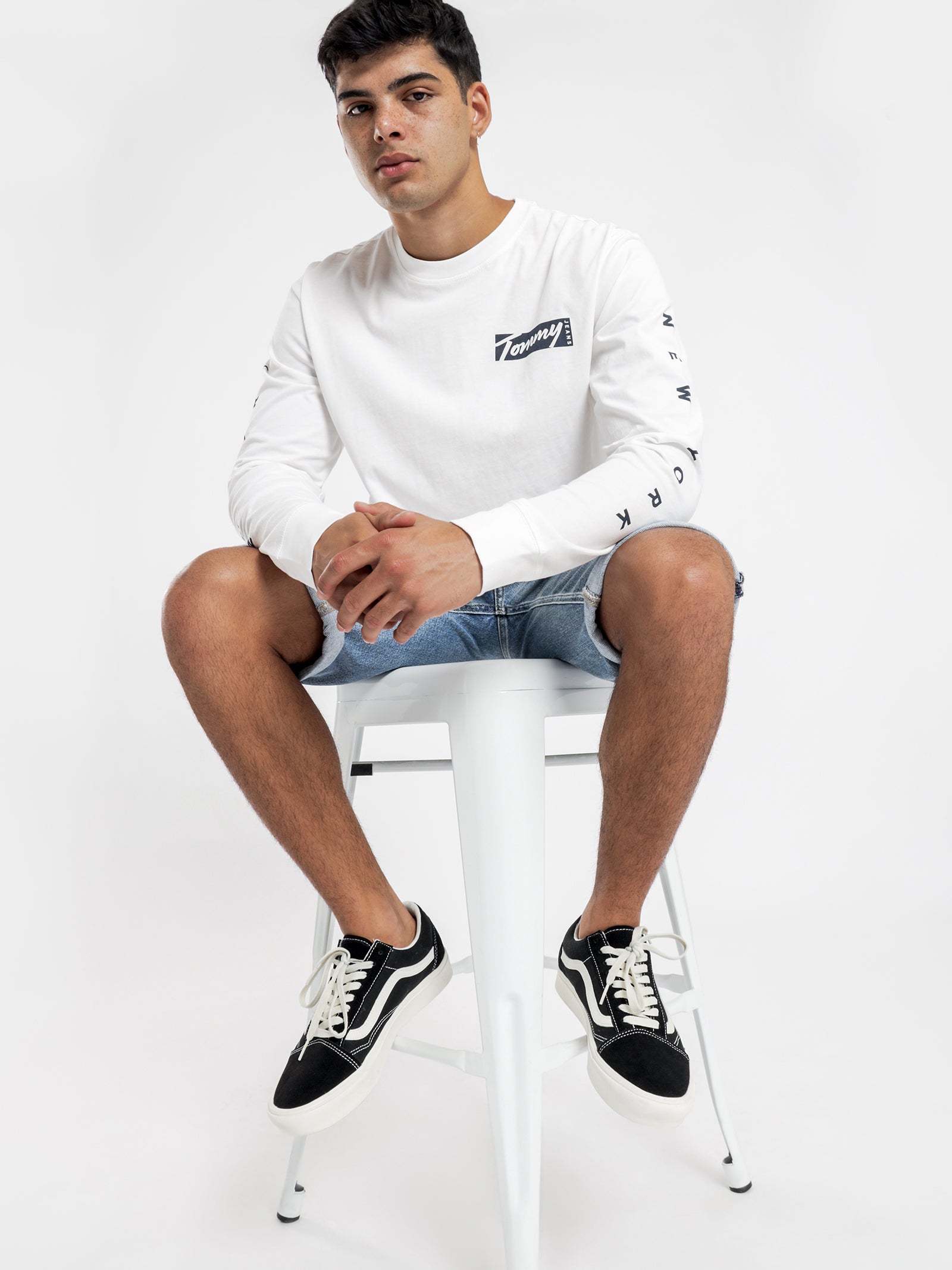 Long Sleeve Script Box T-Shirt