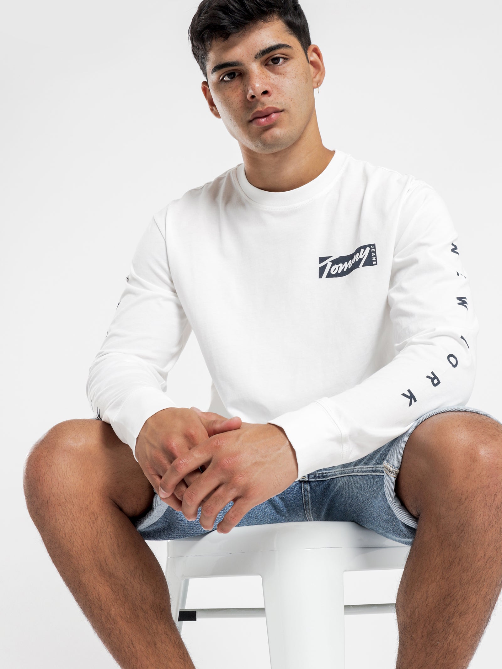 Long Sleeve Script Box T-Shirt