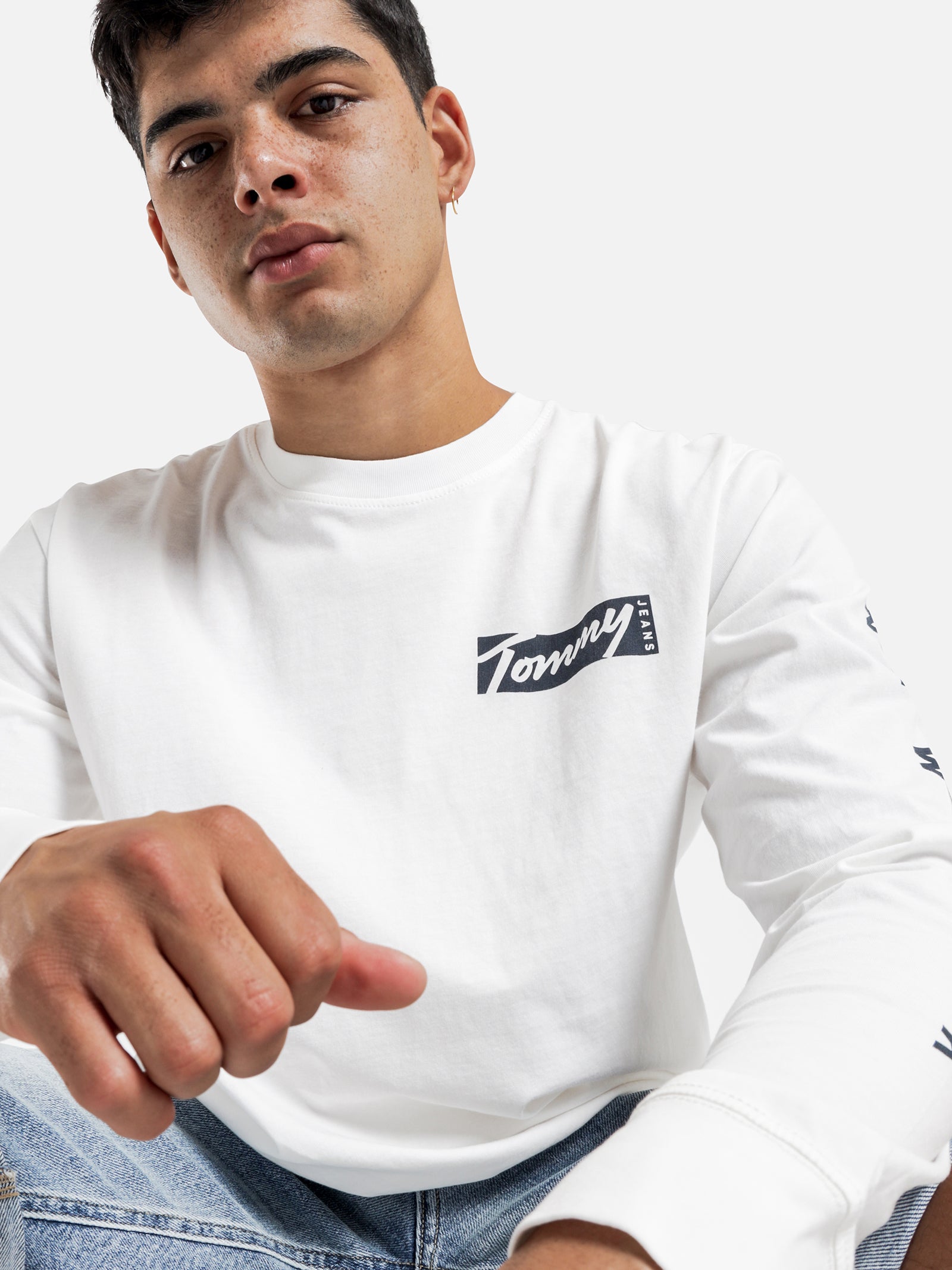 Long Sleeve Script Box T-Shirt