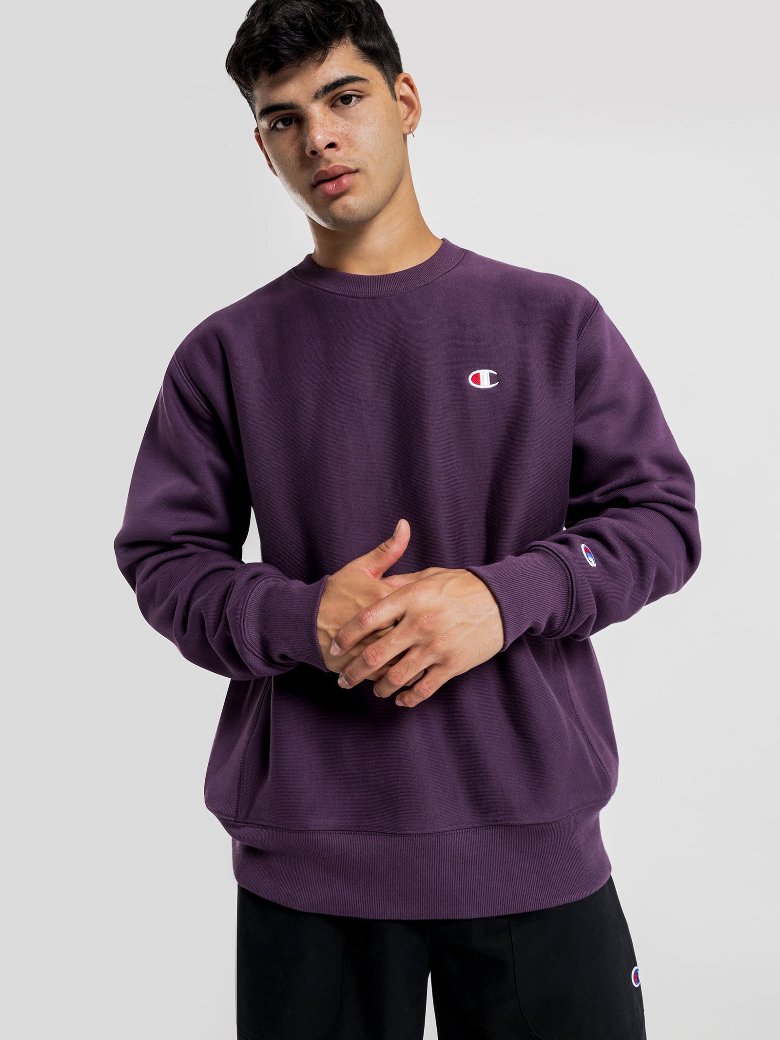 Reverse Weave Crew Sweater