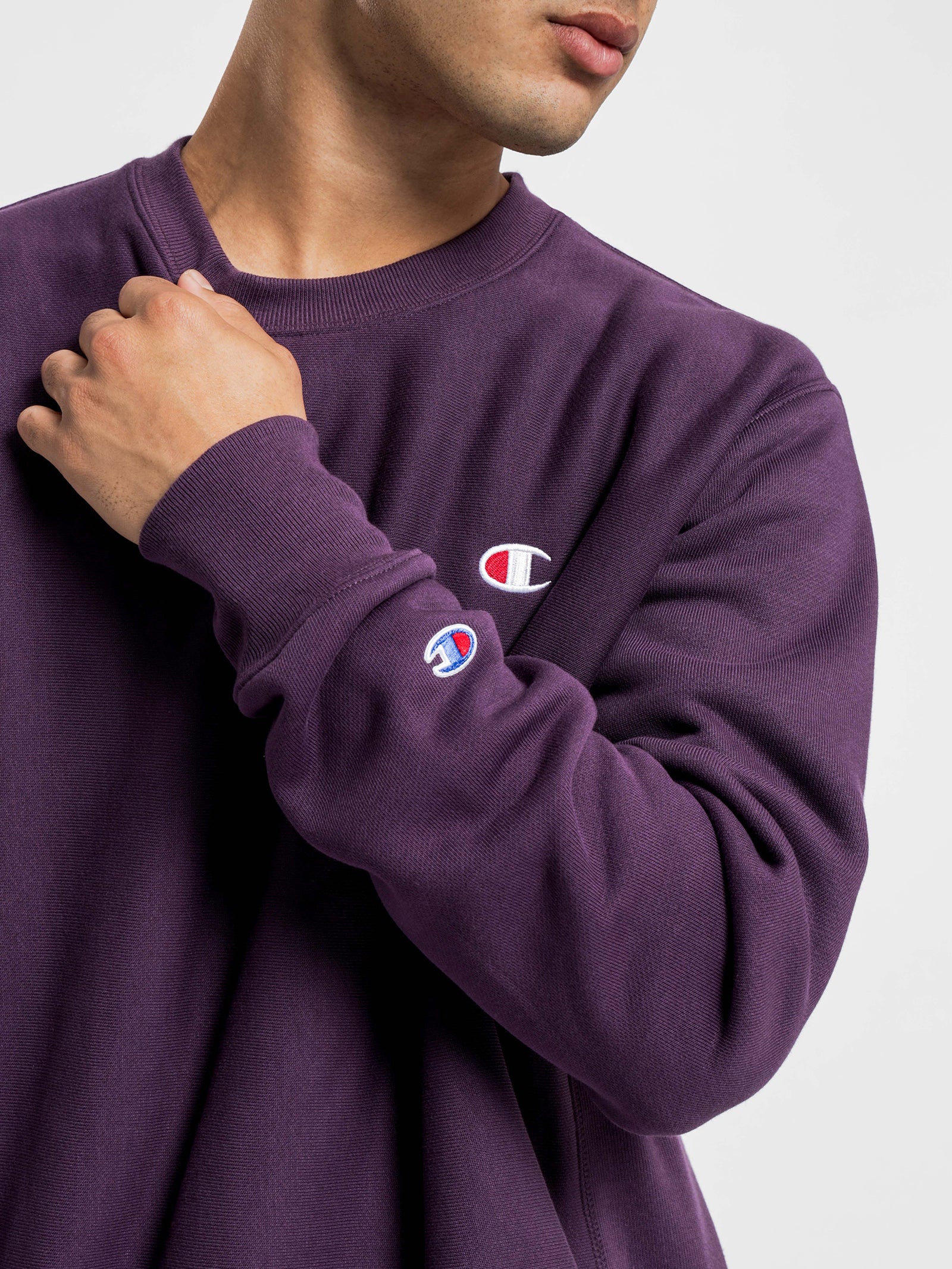 Reverse Weave Crew Sweater