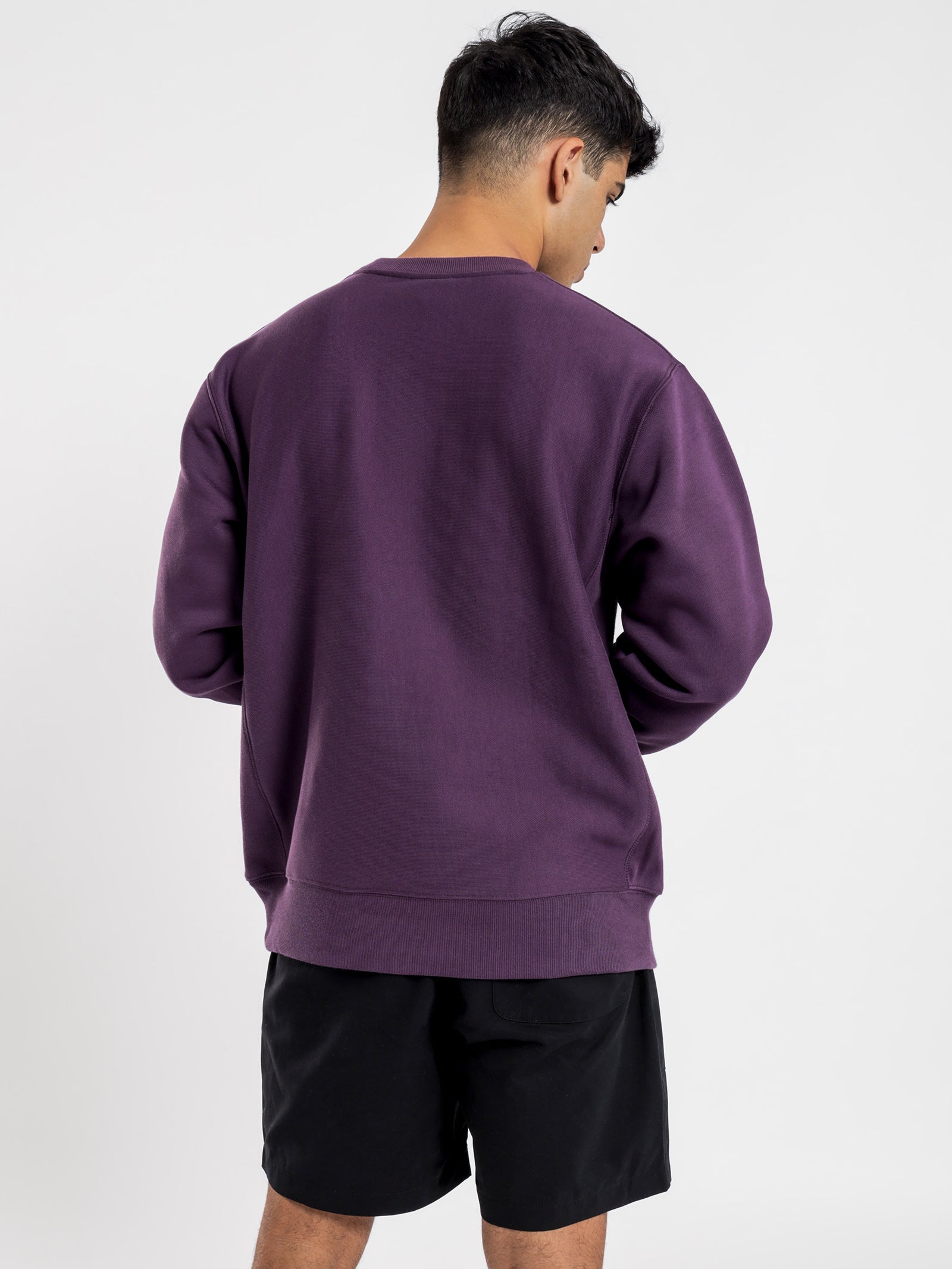 Reverse Weave Crew Sweater
