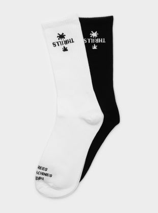 2 Pairs of Classic Socks in Black & White