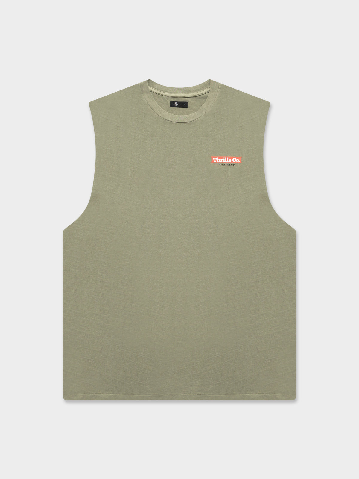 Brigade Merch Fit Muscle Shirt in Army Green