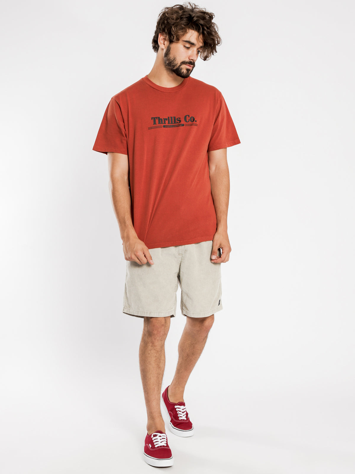 Speedline Merch Fit T-Shirt in Rocker Red