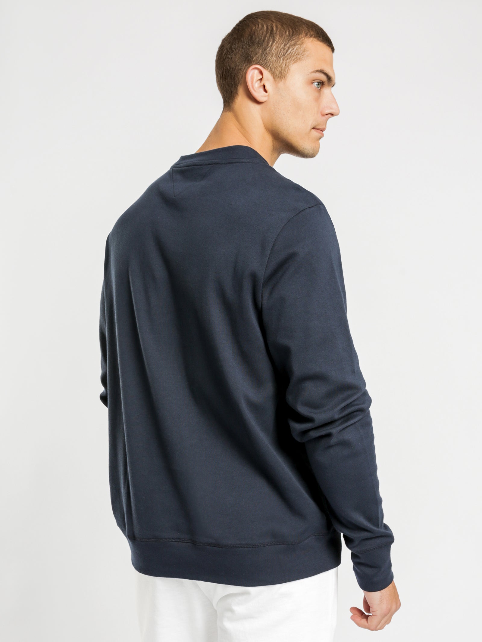 Signature Logo Stretch Organic Cotton Sweatshirt