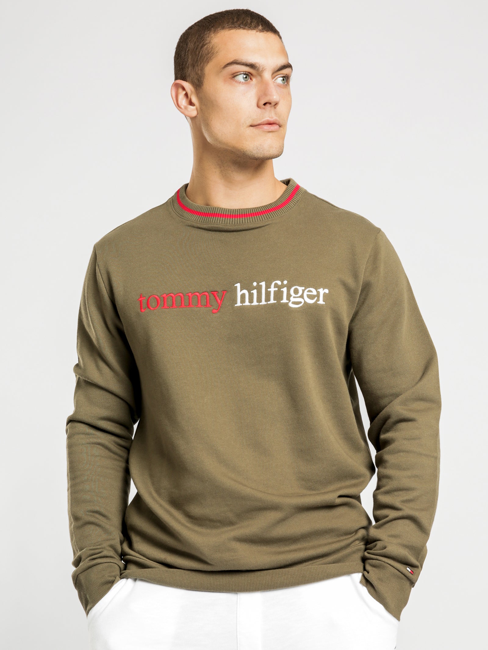 Logo Embroidery Organic Cotton Blend Sweatshirt