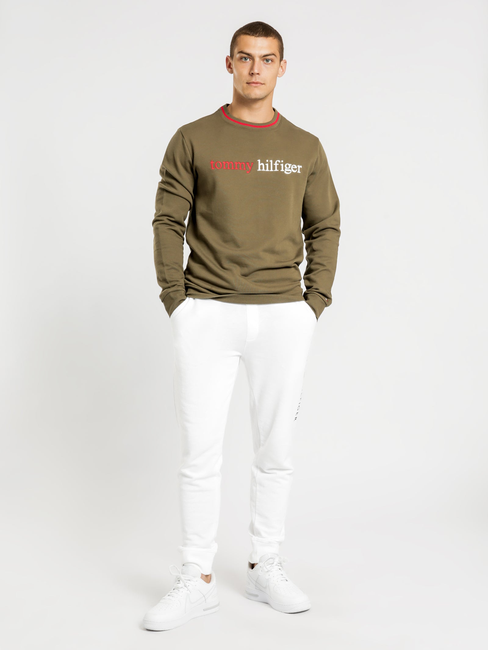Logo Embroidery Organic Cotton Blend Sweatshirt