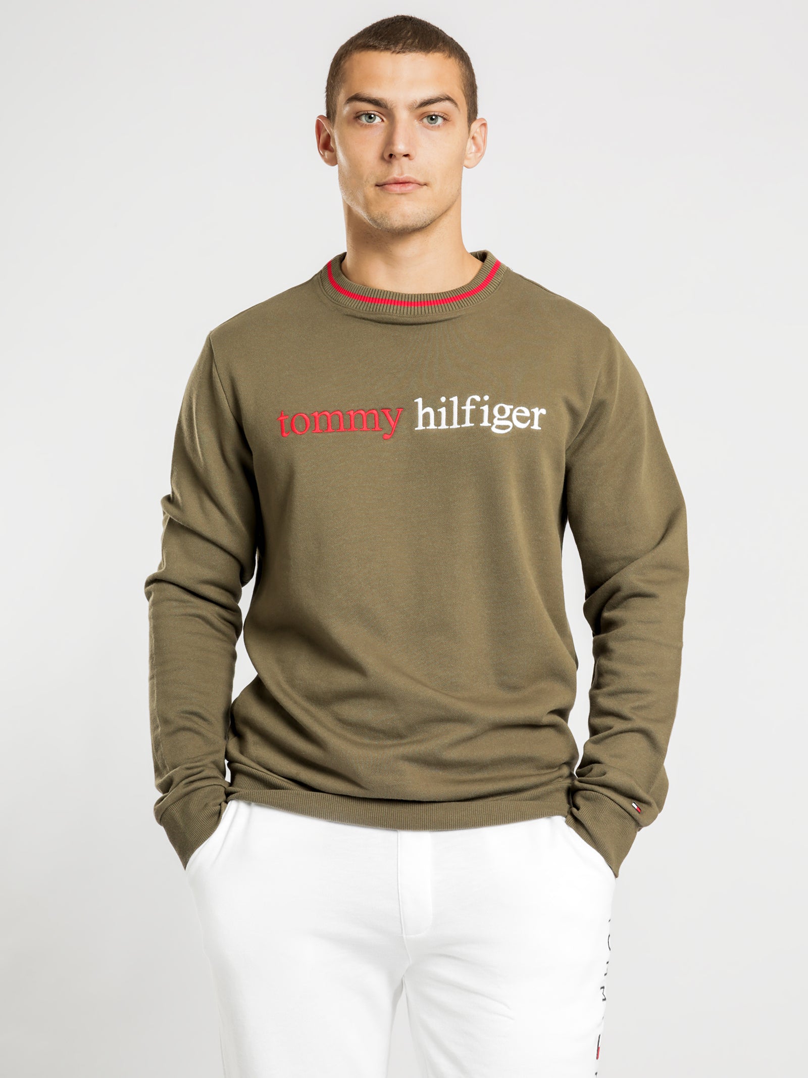 Logo Embroidery Organic Cotton Blend Sweatshirt