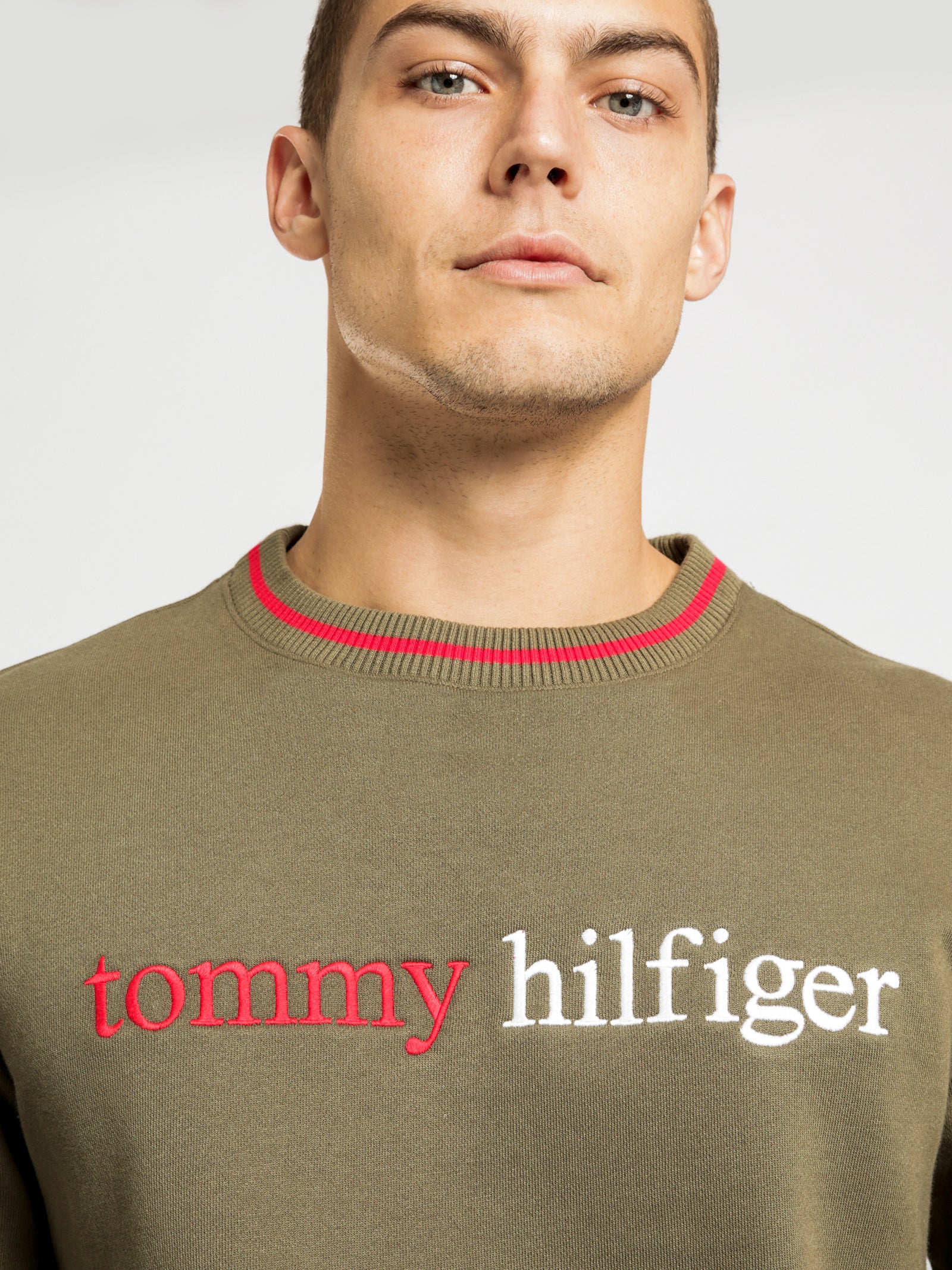 Logo Embroidery Organic Cotton Blend Sweatshirt