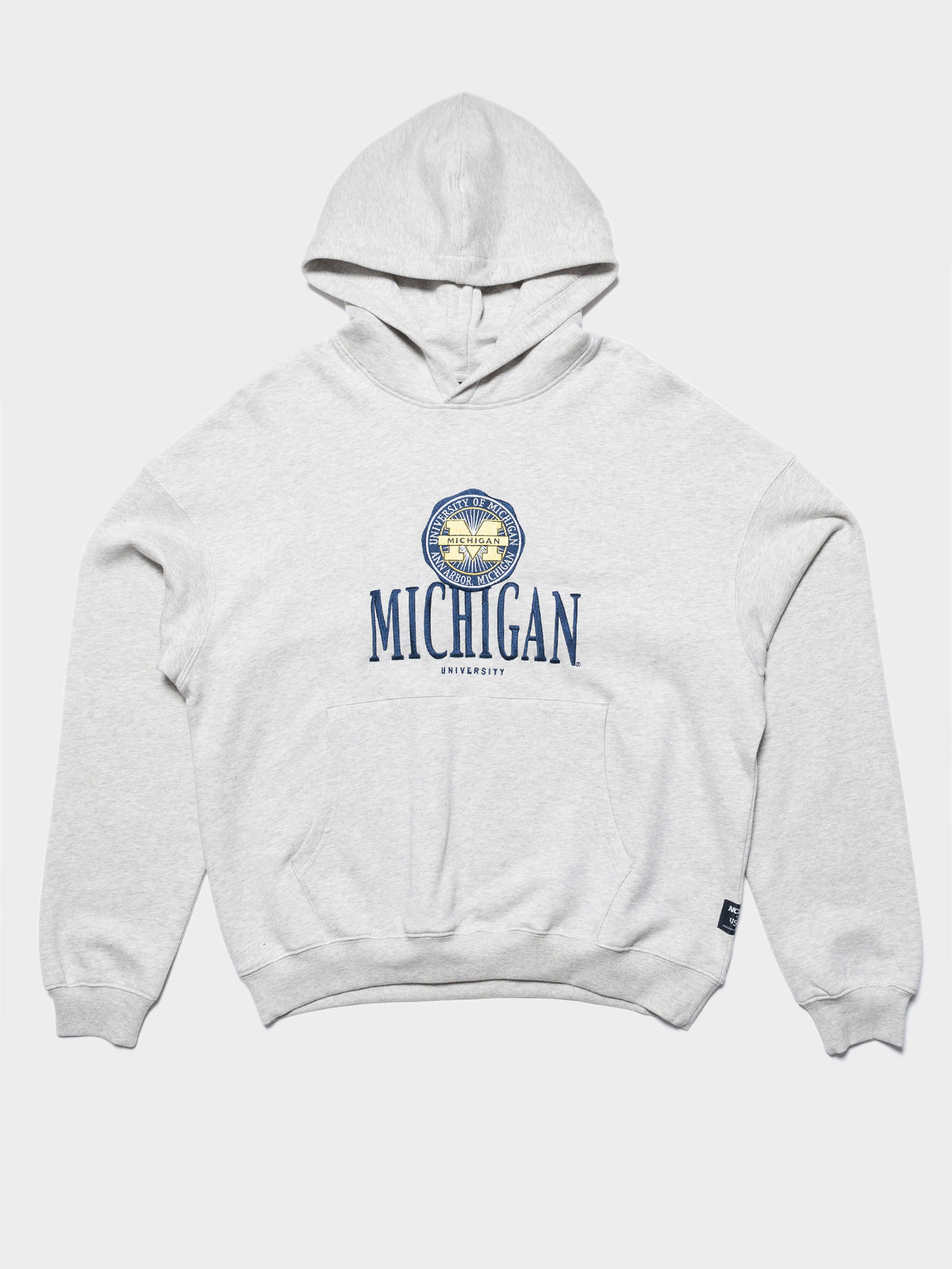 Michigan University Stack Logo Hoodie in Vintage Marle