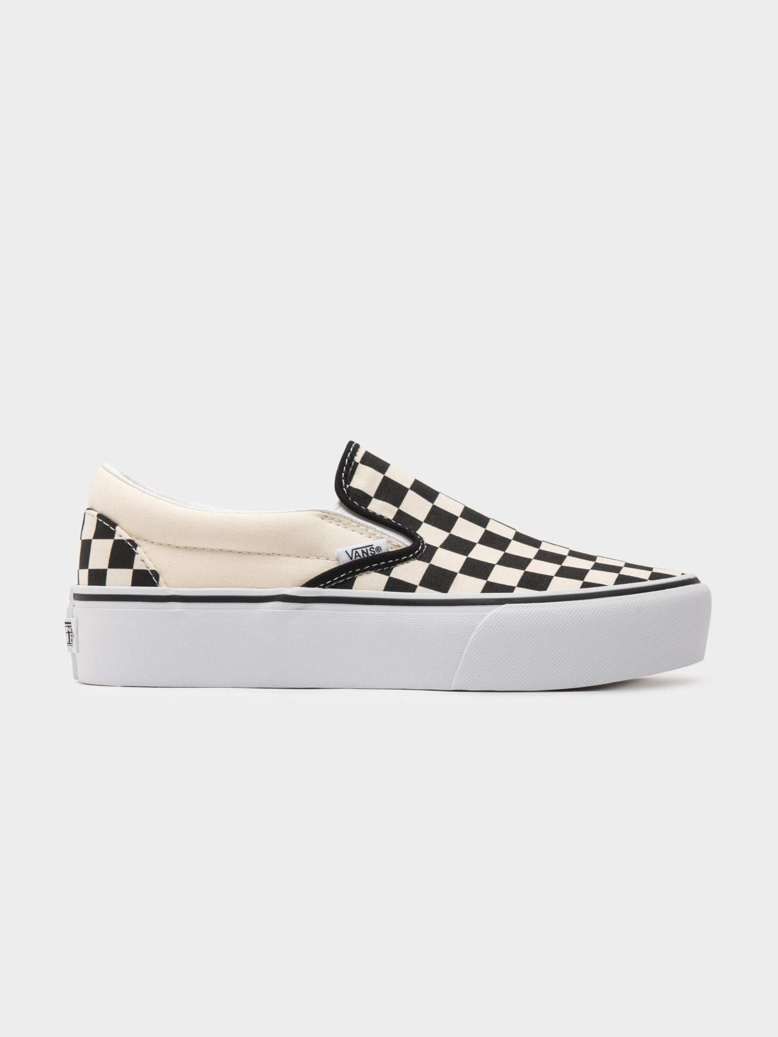 Black and white checkerboard vans womens size 8 Clearance