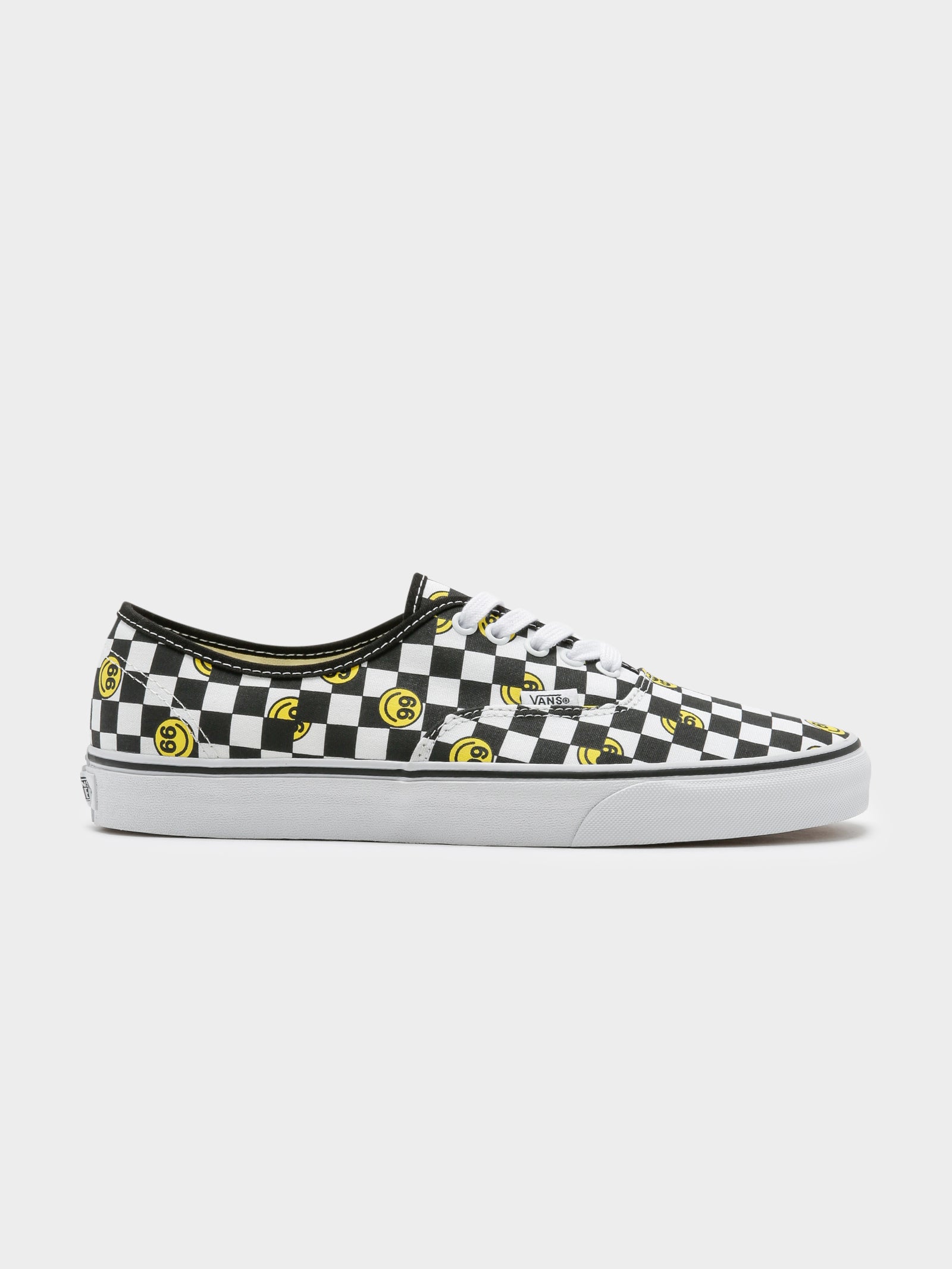 Unisex Authentic Smiley Sneakers in Black & White