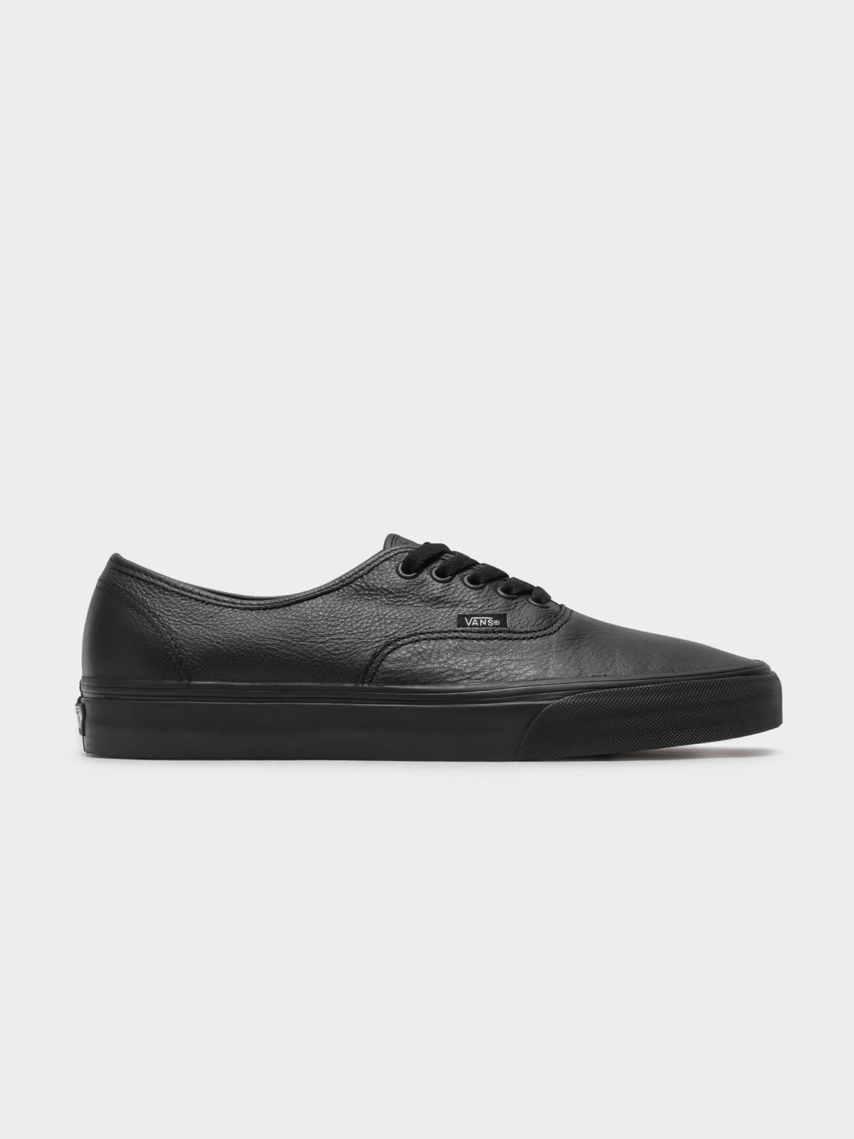 Unisex Authentic Leather Sneakers in Black