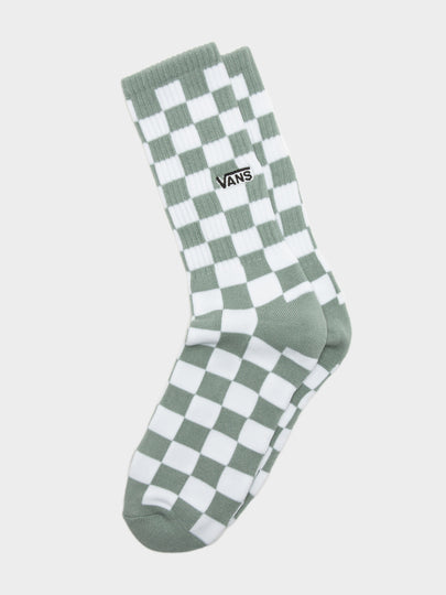 1 Pair of Checkerboard Crew Socks