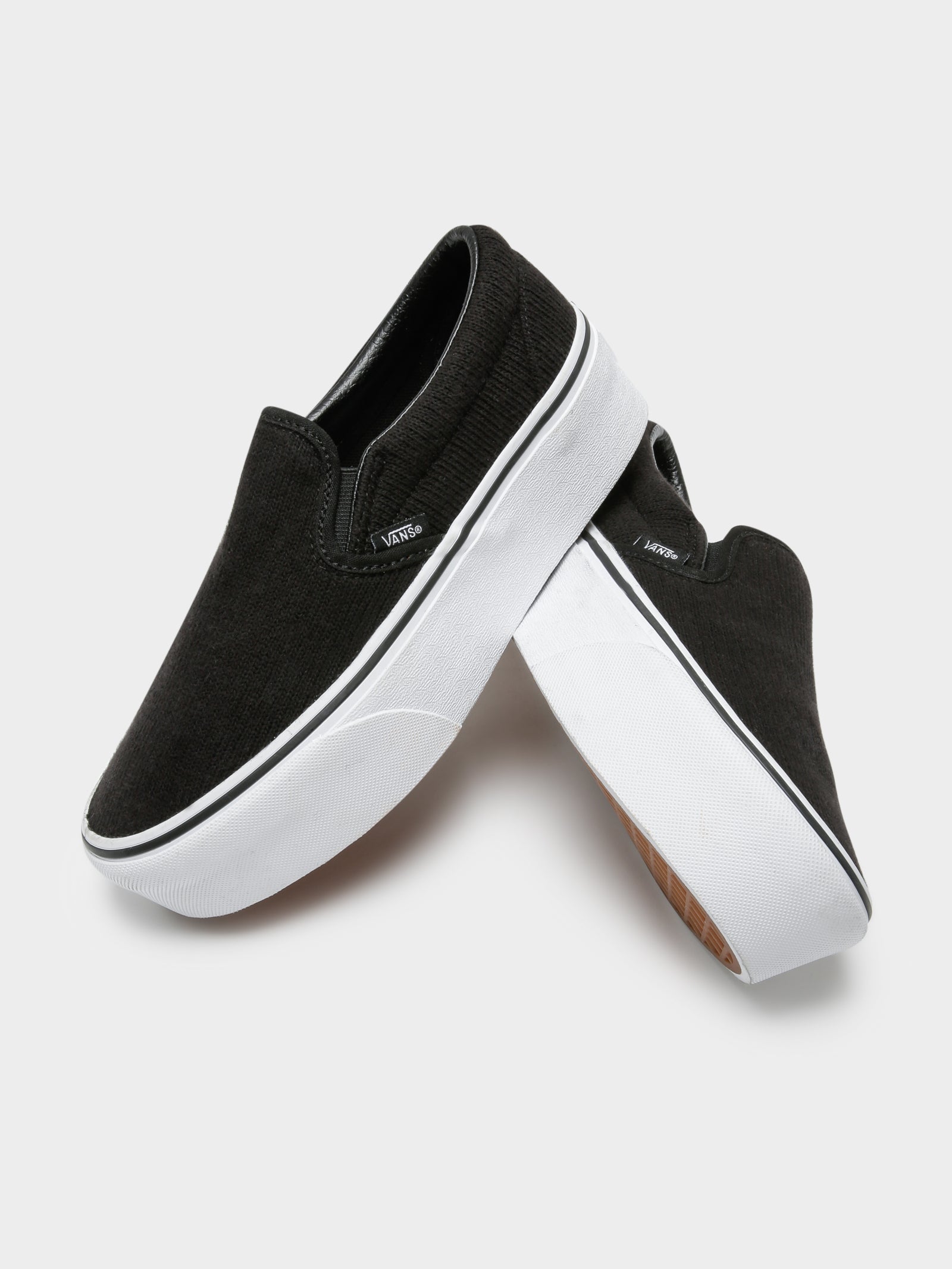 Vans Shoes Vans Asher Platform Black Sneaker Slip On Platform Vans - Main Image