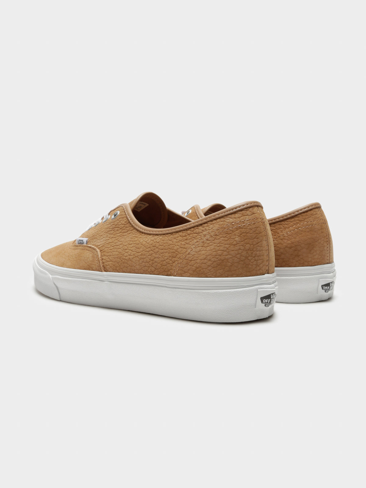 Mens Authentic Sneakers in Grain Leather Camel