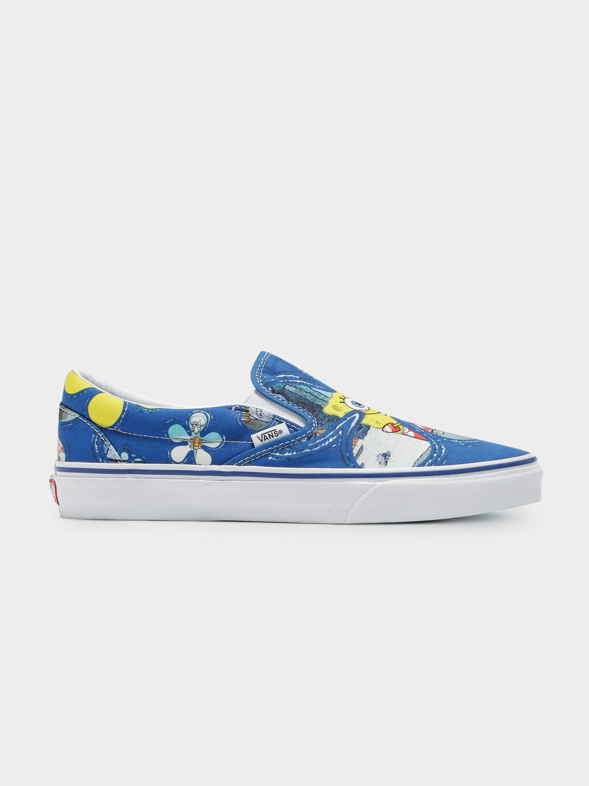 Unisex Classic Slip-On SpongeBob Sneakers in Blue