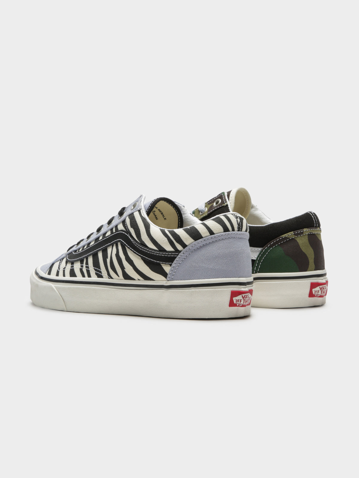 Unisex Style 36 Mismatch Sneakers in Zebra