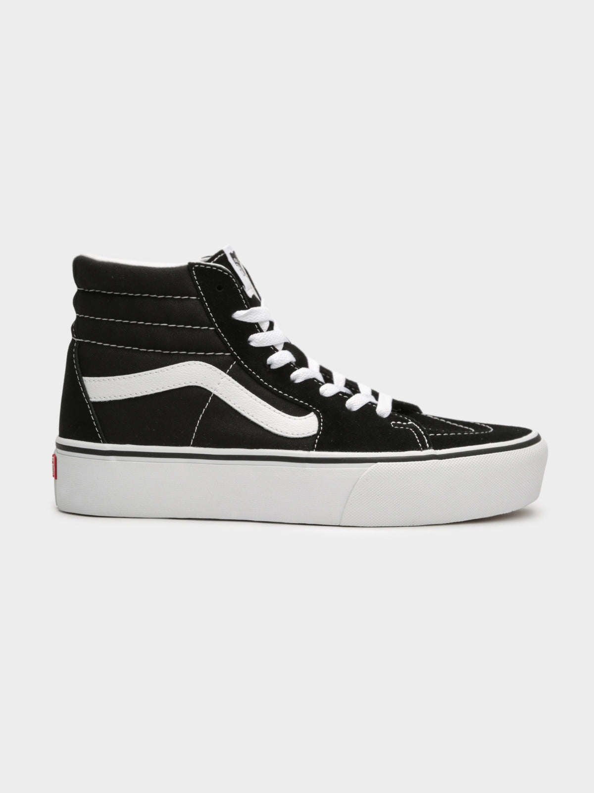 Unisex SK8 Hi-Rise Platform Sneakers in Black and White