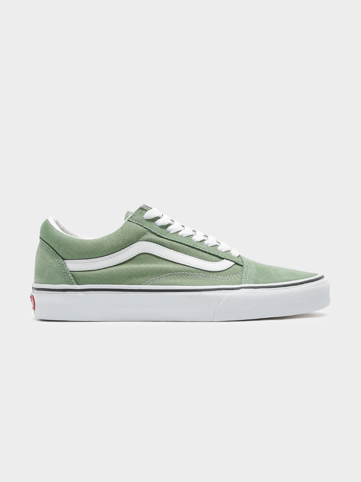 Unisex Old Skool Sneakers in Shale Green &amp; White