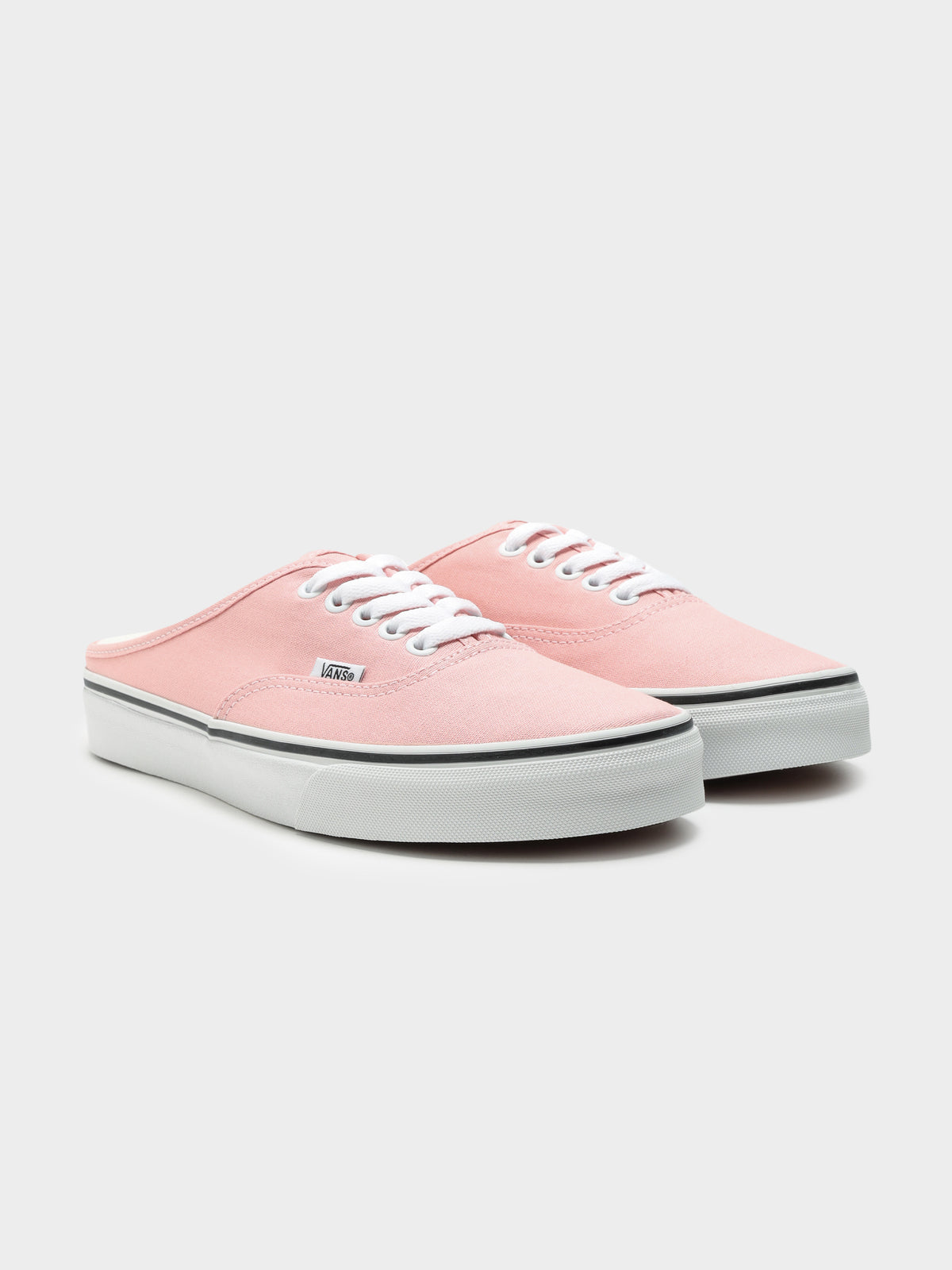 Vans Womens Authentic Mule Slip-On Sneakers | Pink/White