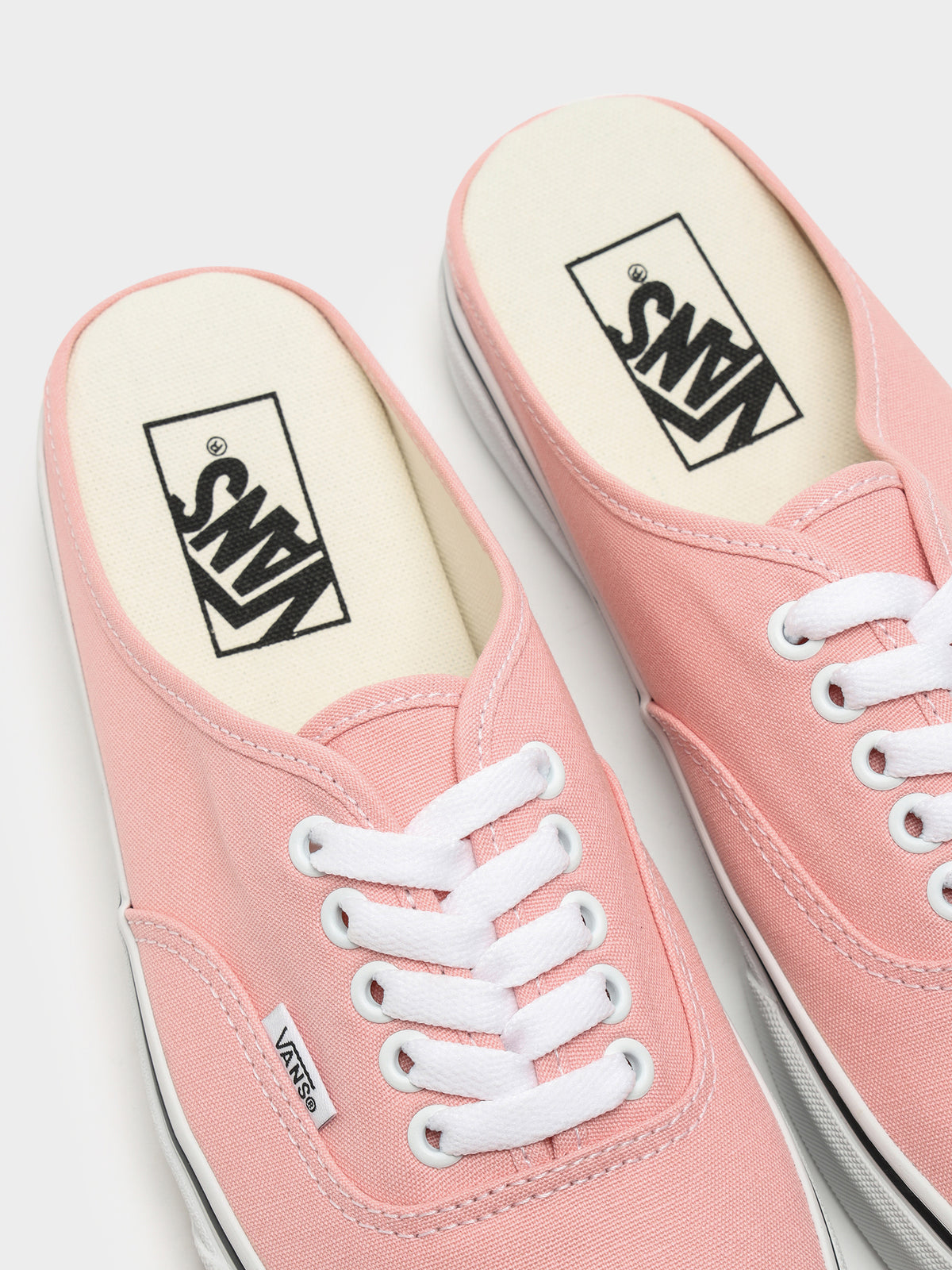 Vans Womens Authentic Mule Slip-On Sneakers | Pink/White