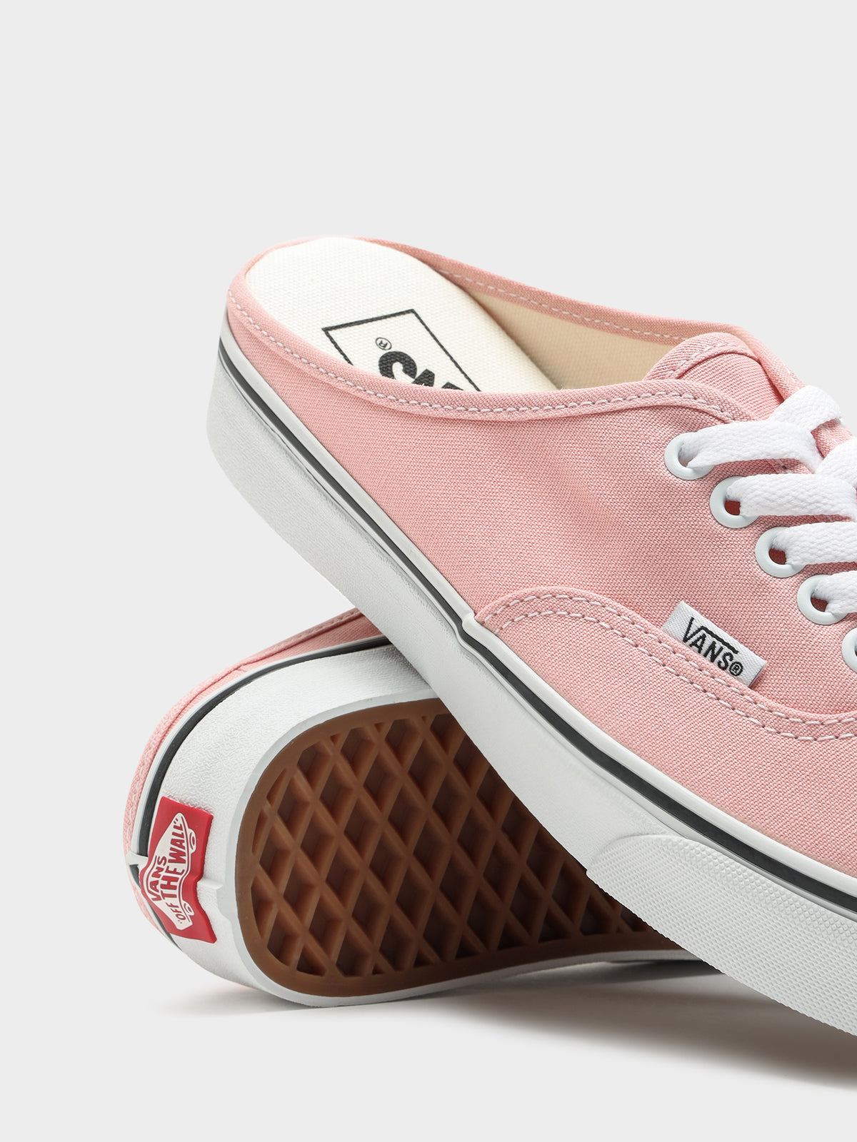 Vans Womens Authentic Mule Slip-On Sneakers | Pink/White