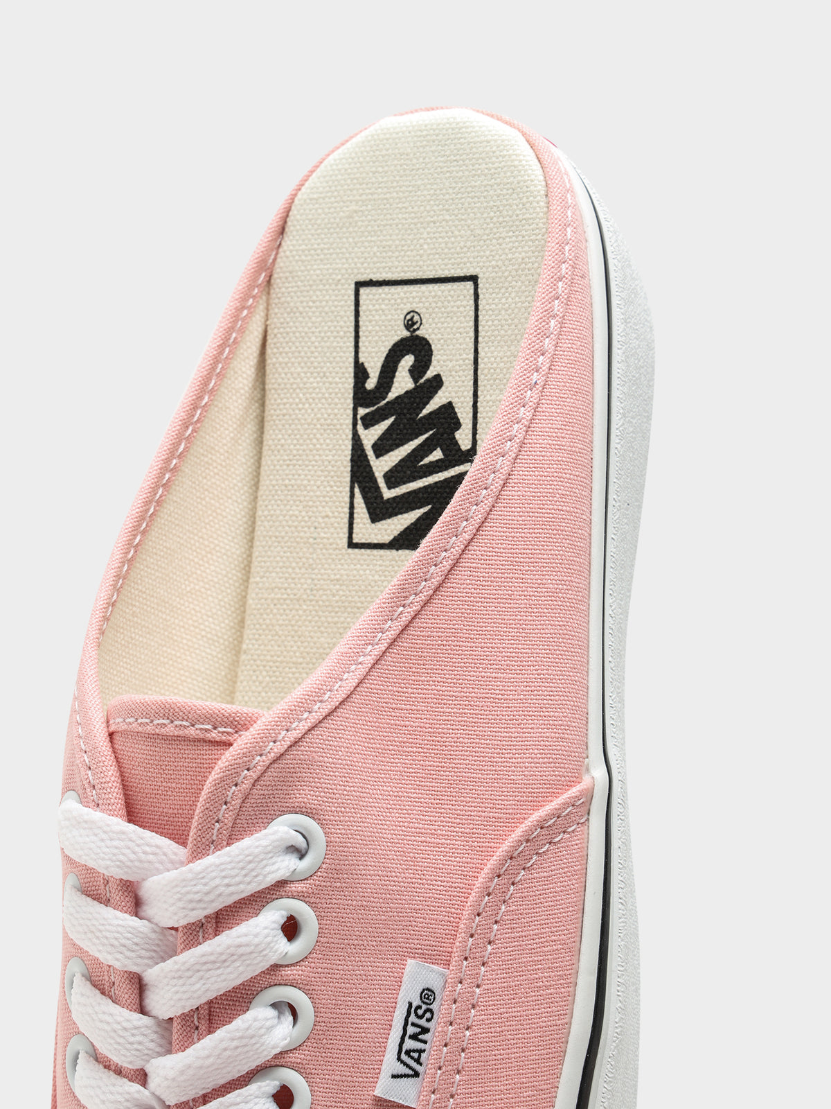 Vans Womens Authentic Mule Slip-On Sneakers | Pink/White