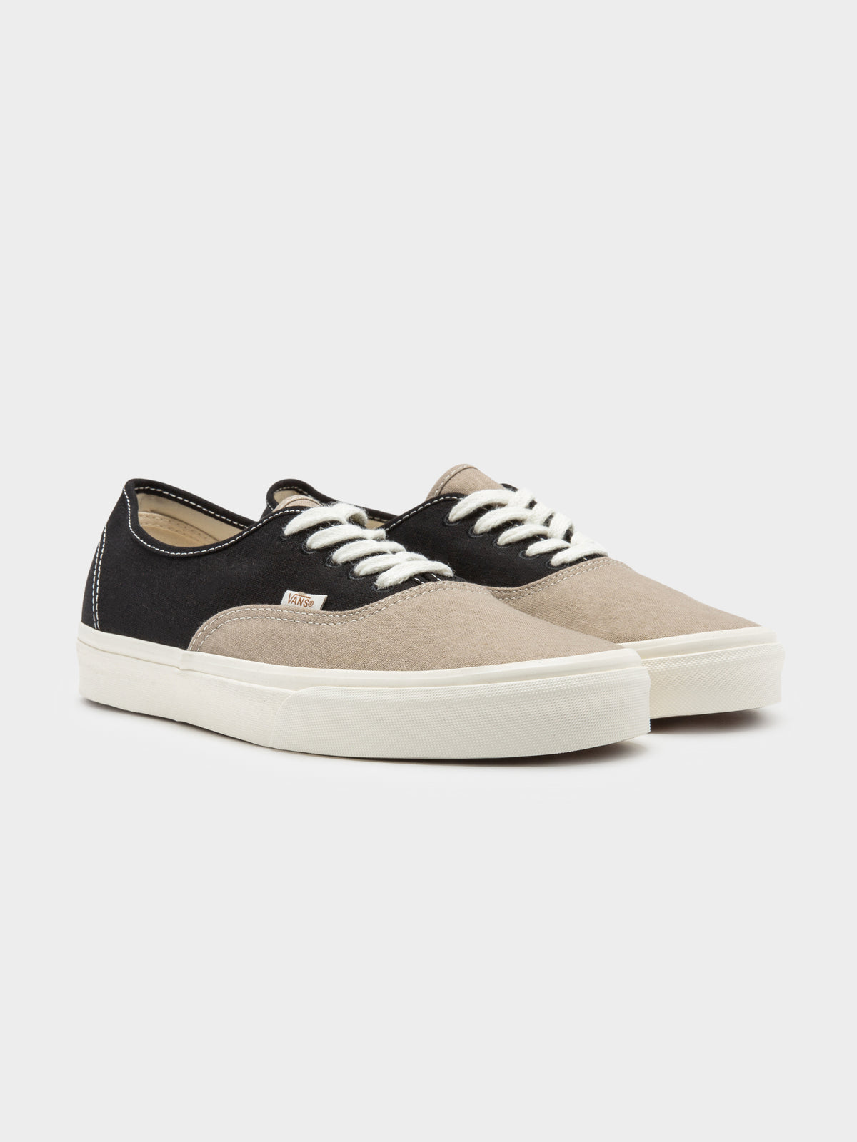Unisex Authentic Eco Theory Sneakers in Black &amp; Beige