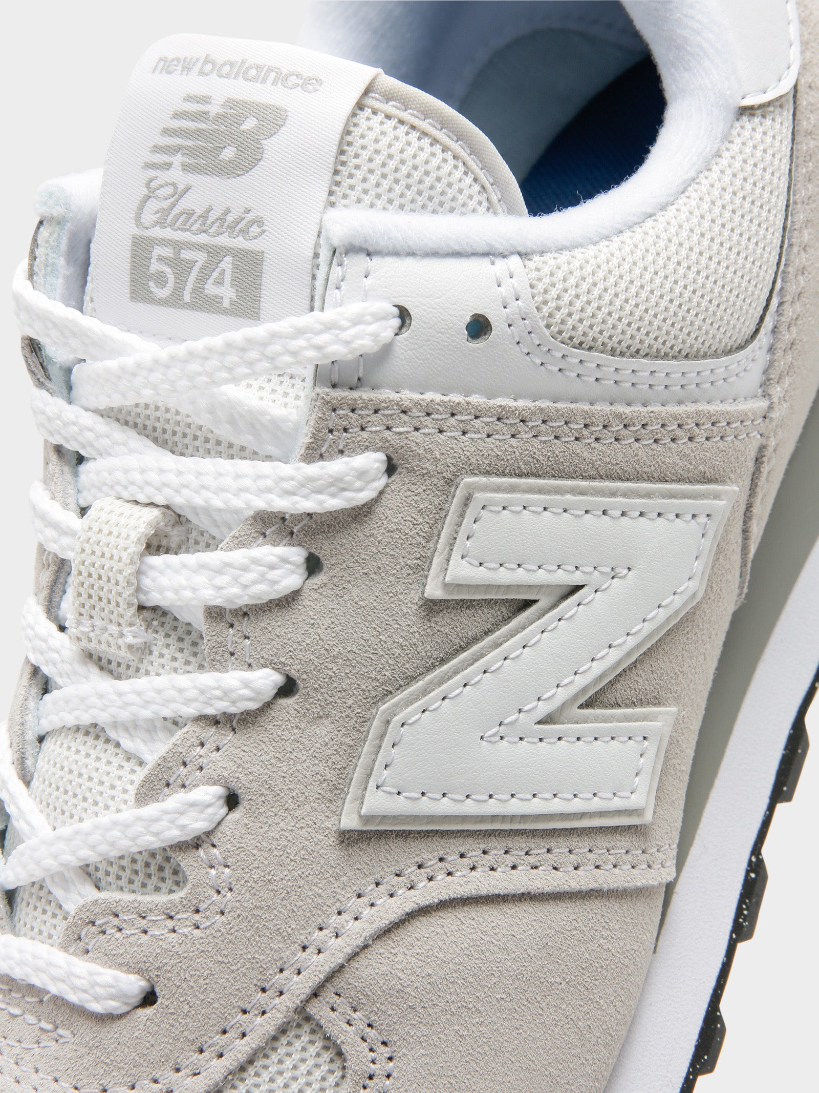 Womens 574 Sneakers in Grey & White