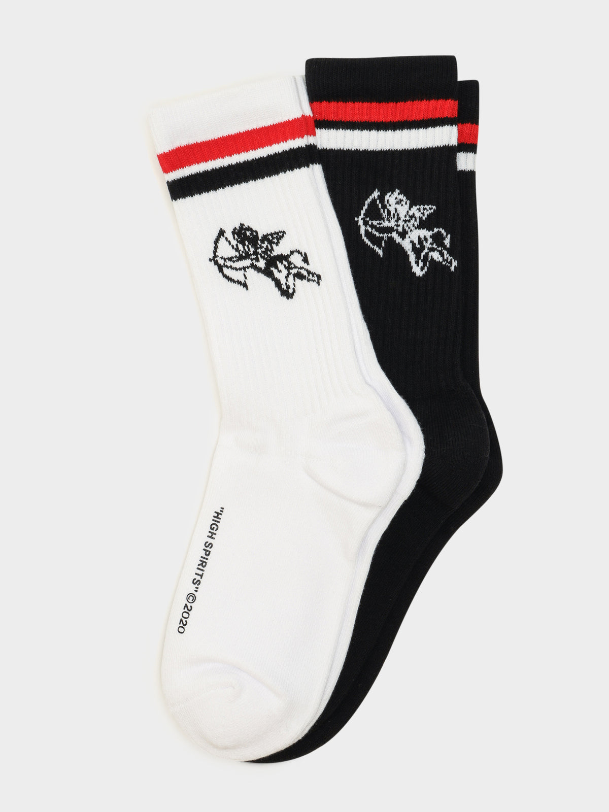 2 Pairs of Cherub Socks in White &amp; Black