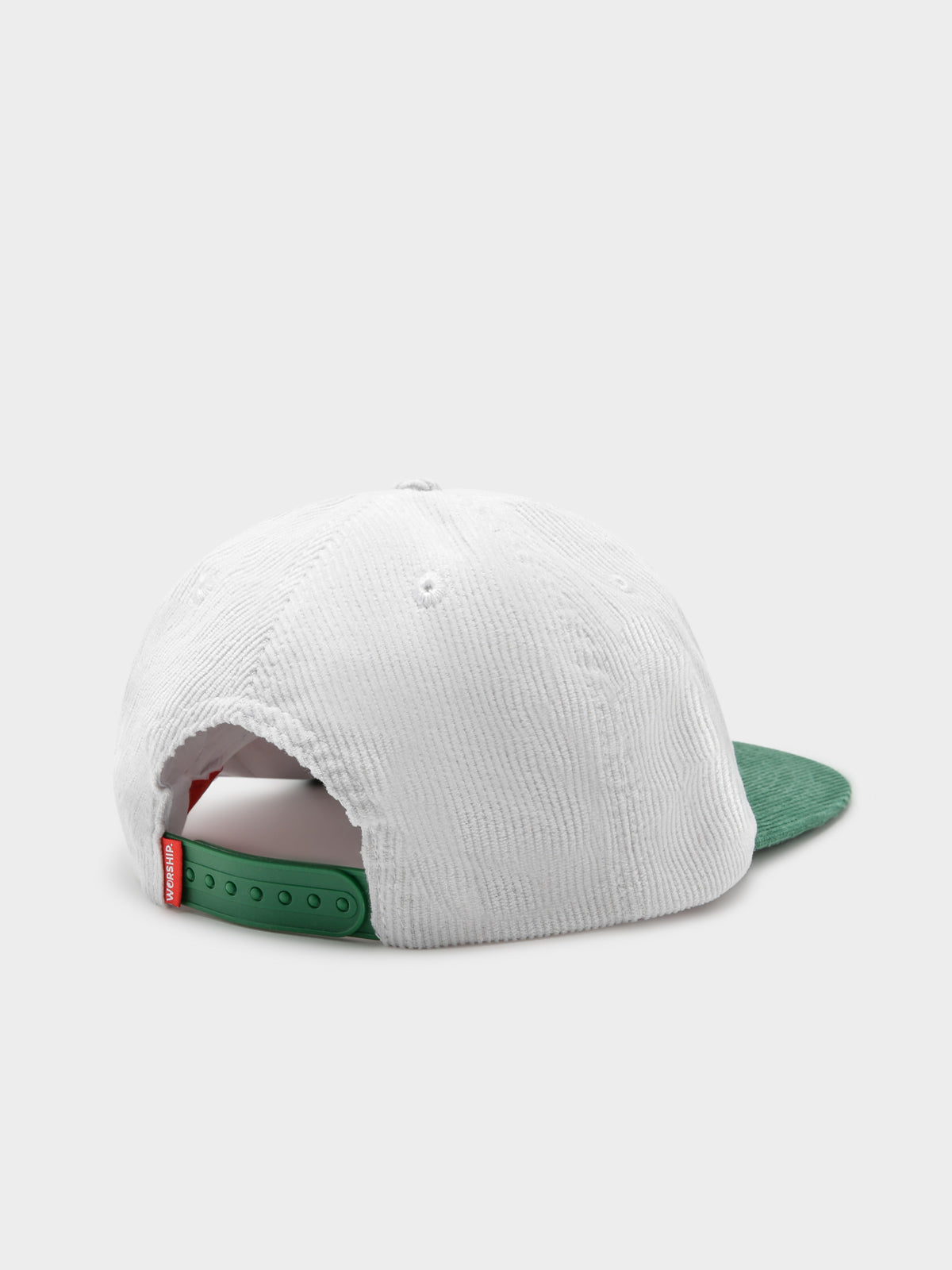 Cherub Cord Hat in White &amp; Green