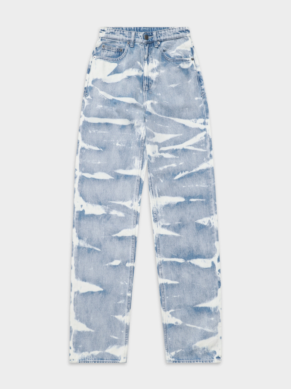 Playback High-Waisted Relaxed Jeans in Motley Bleach-Dye Blue