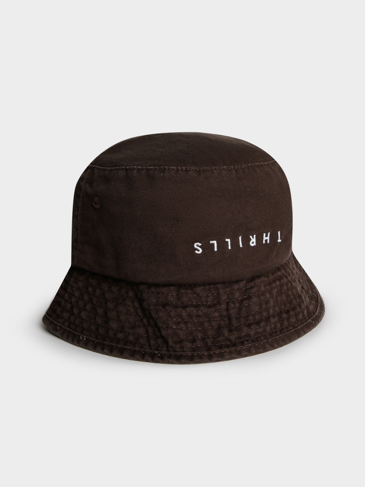 Minimal Thrills Bucket Hat in Dark Brown