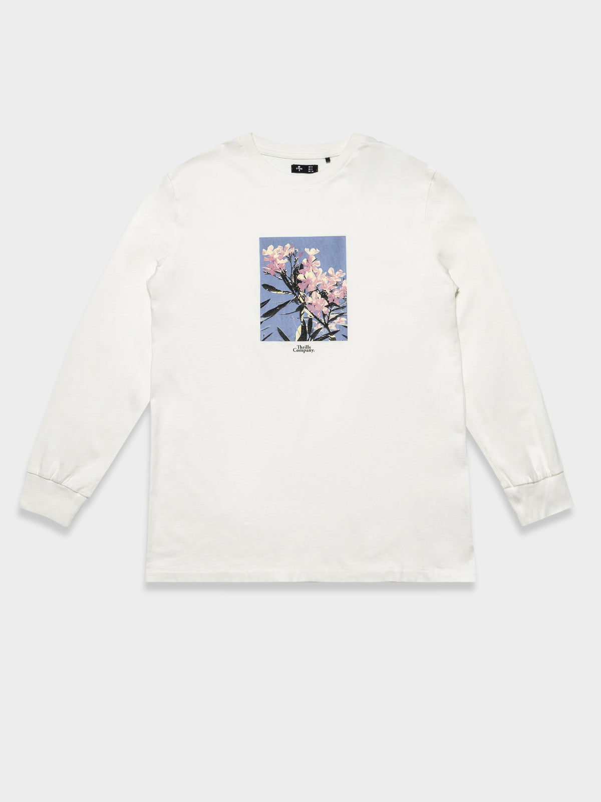 Pretty Deadly Long Sleeve Merch Fit T-Shirt in Dirty White