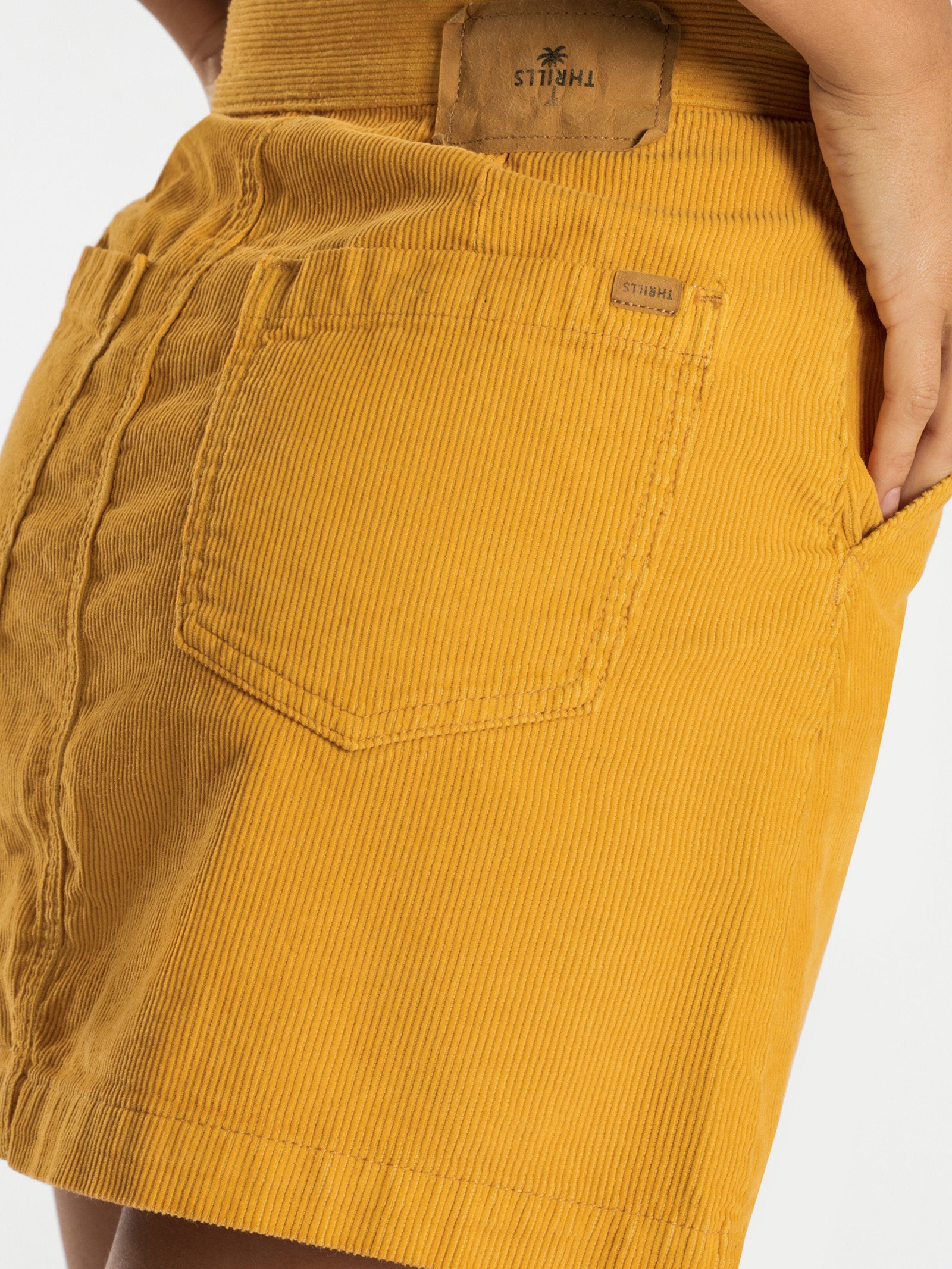 Thrills Tahli Cord Skirt Yellow Glue Store