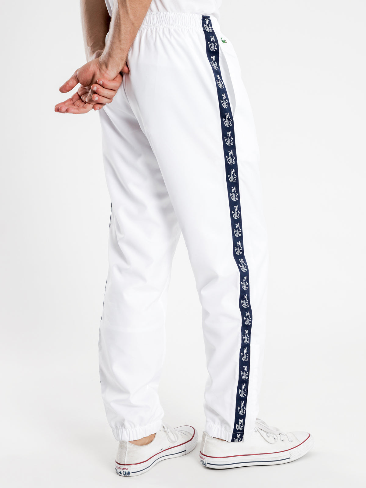 Side Taping Logo Track Pants in White
