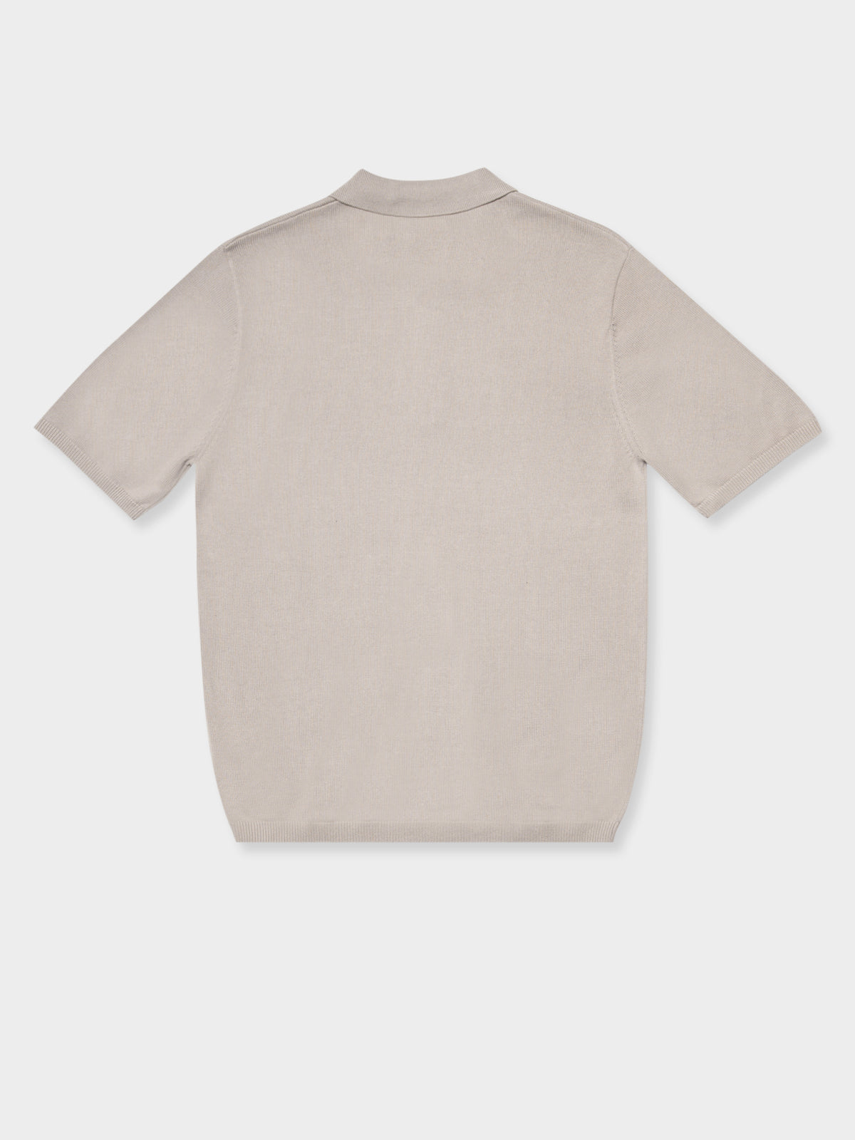 Capital Knitted Short Sleeve Polo in Grey