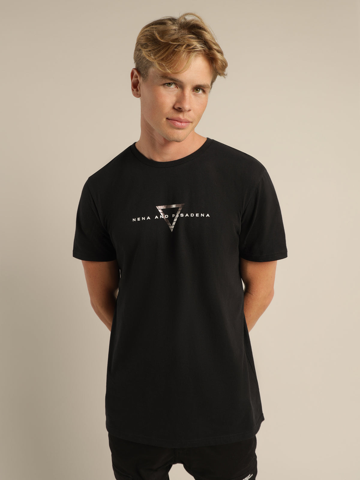 Oblivion Cape Back T-Shirt in Black