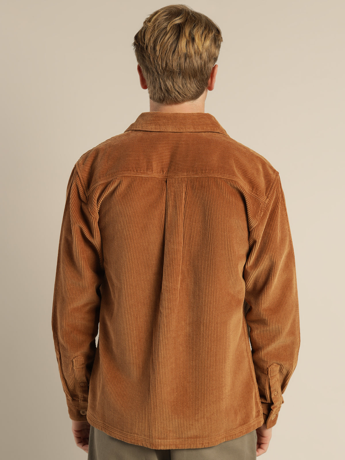 Oakes Cord Overshirt in Saffron