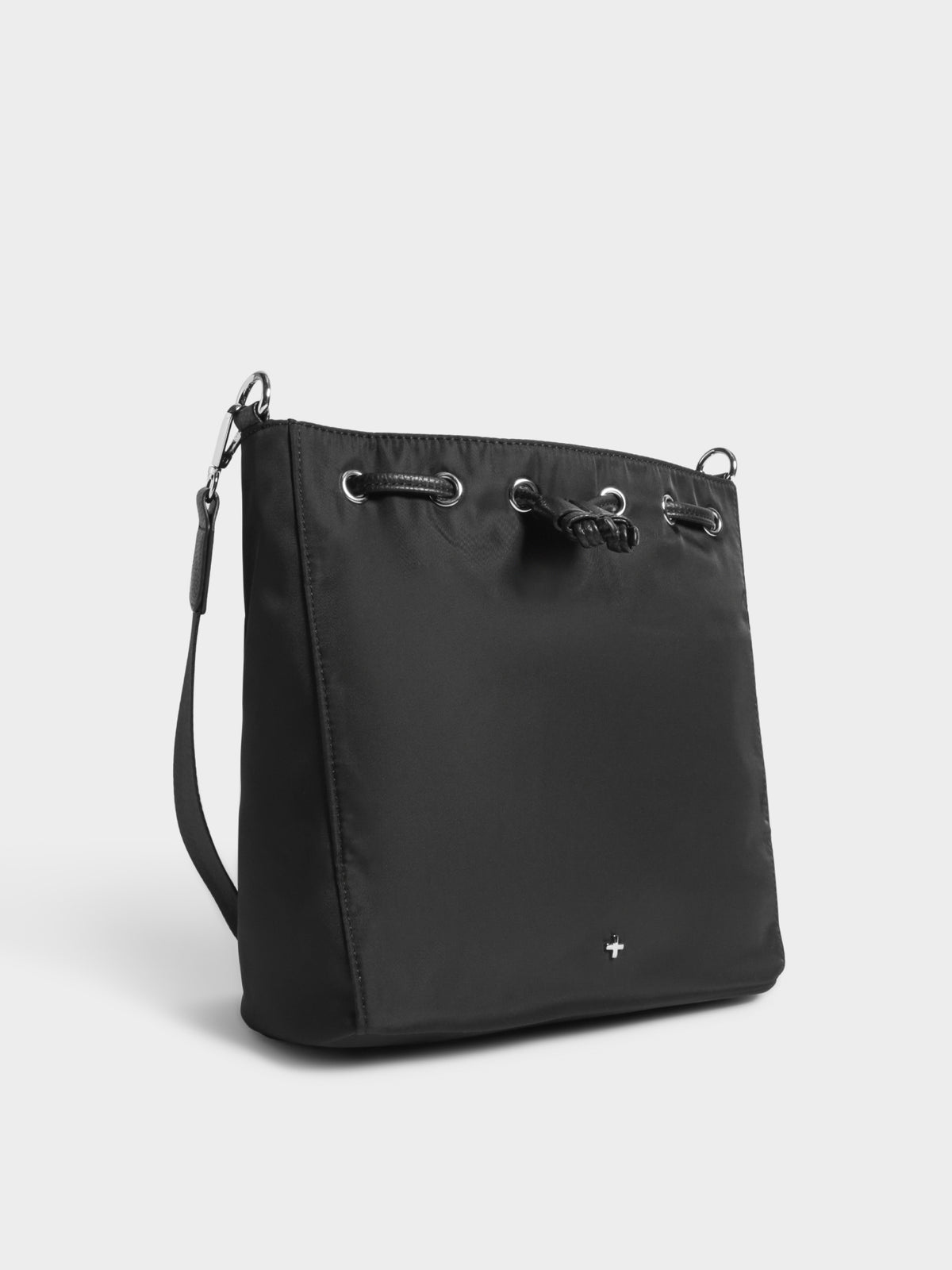 Zelda Nylon Tote Bag in Black