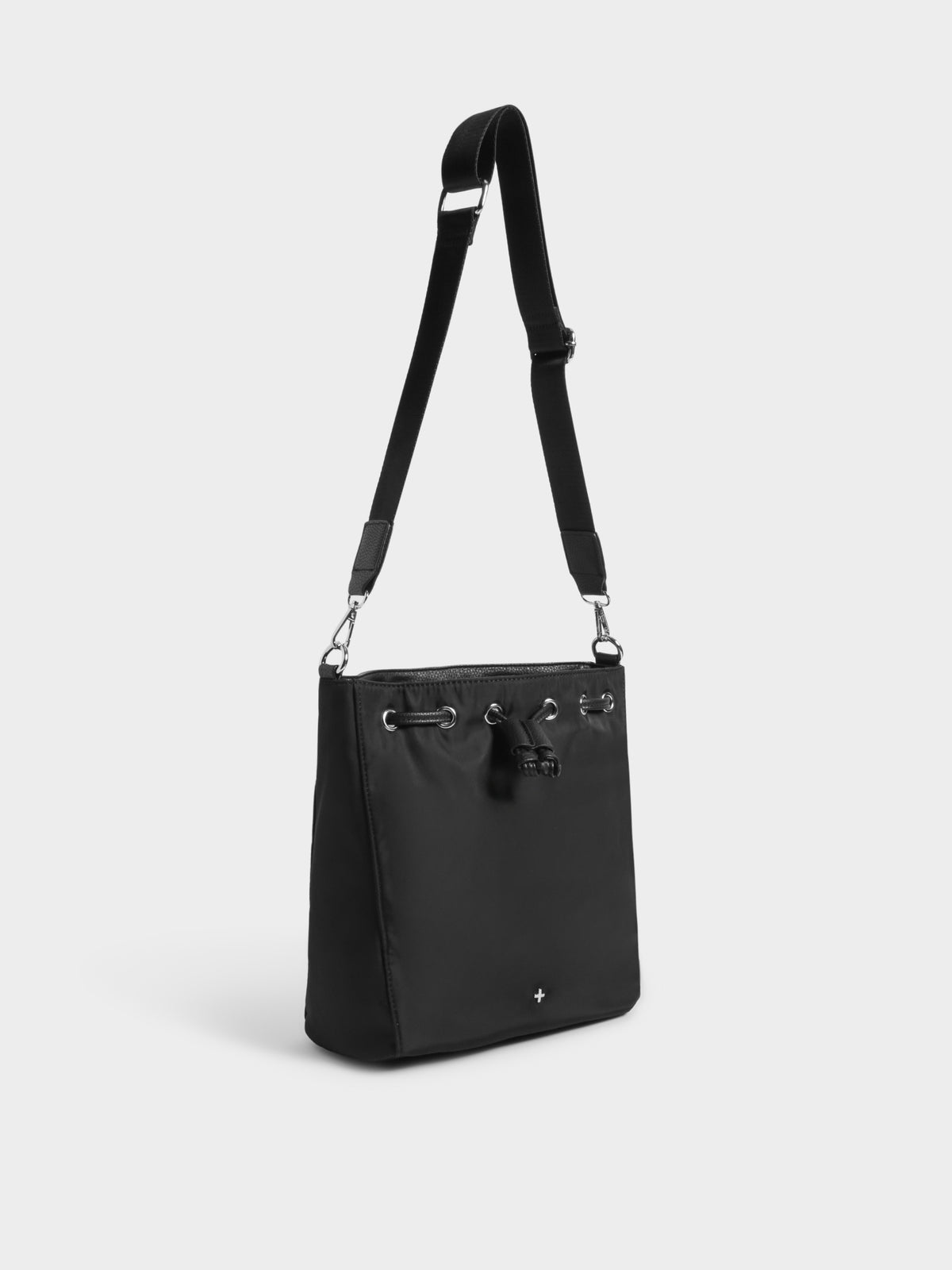Zelda Nylon Tote Bag in Black