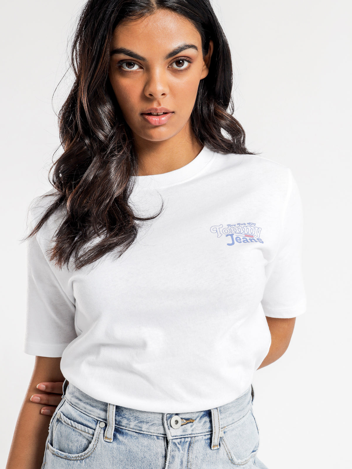 Summer Repeat Back T-Shirt in White