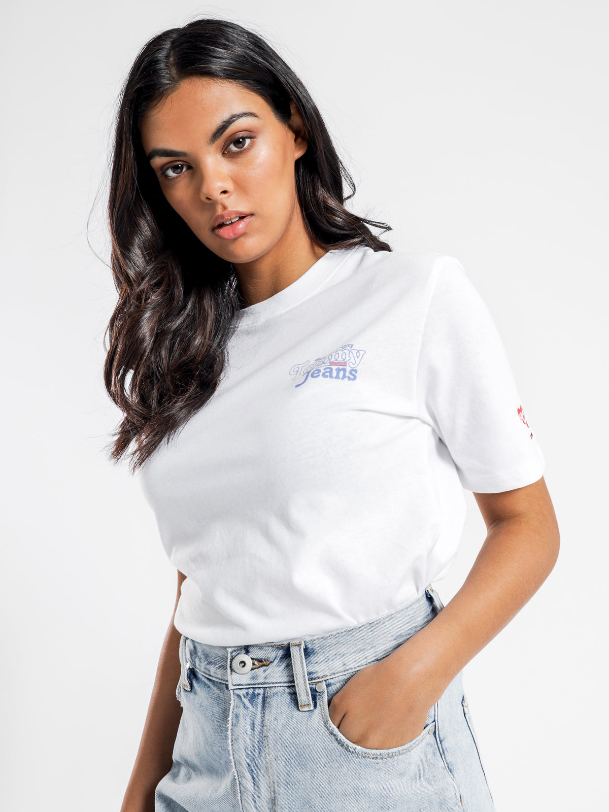Summer Repeat Back T-Shirt in White