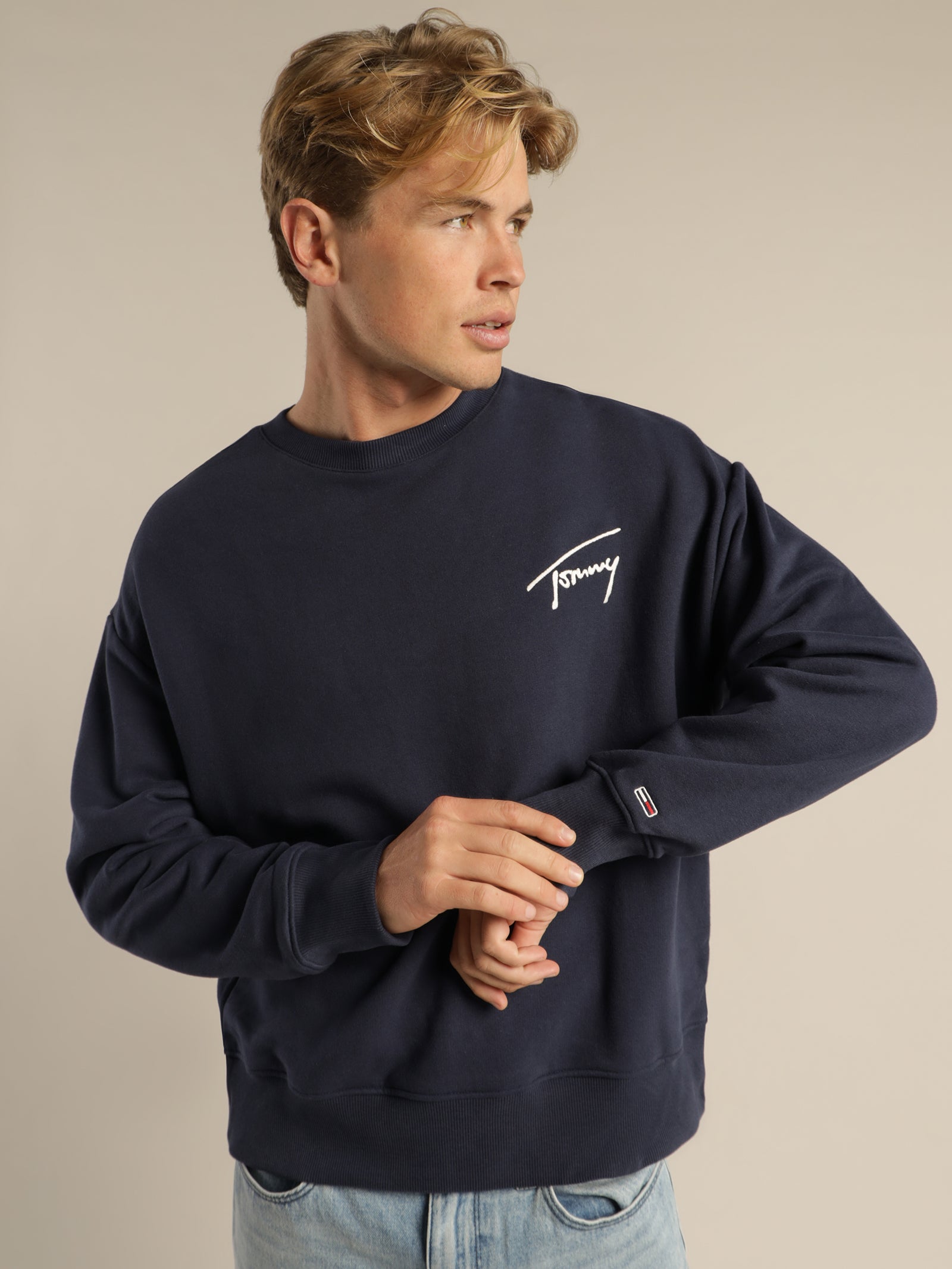 Recycled Signature Logo Relaxed Sweatshirt