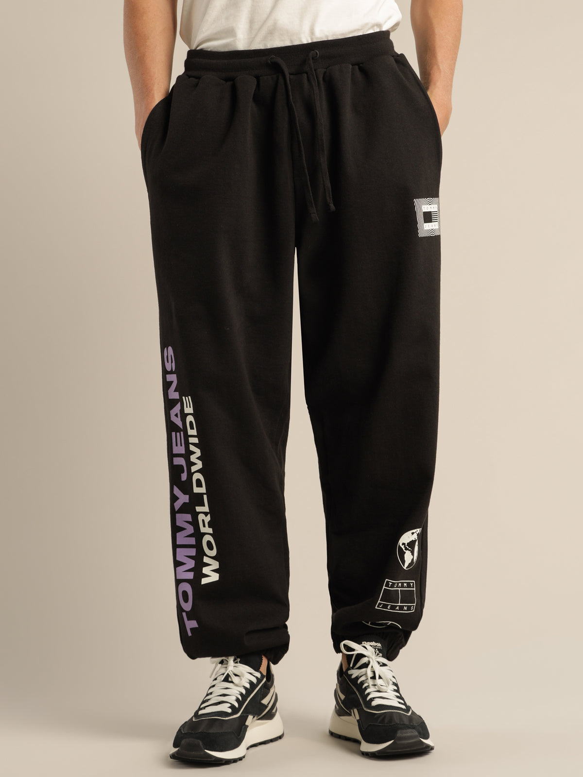 Recycled Cotton Relaxed Fit Joggers in Black