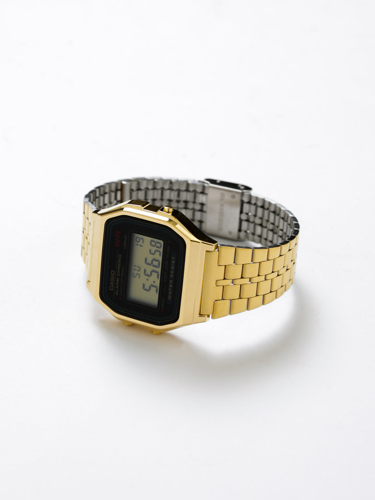 Vintage Digital Water Resistant Watch in Gold