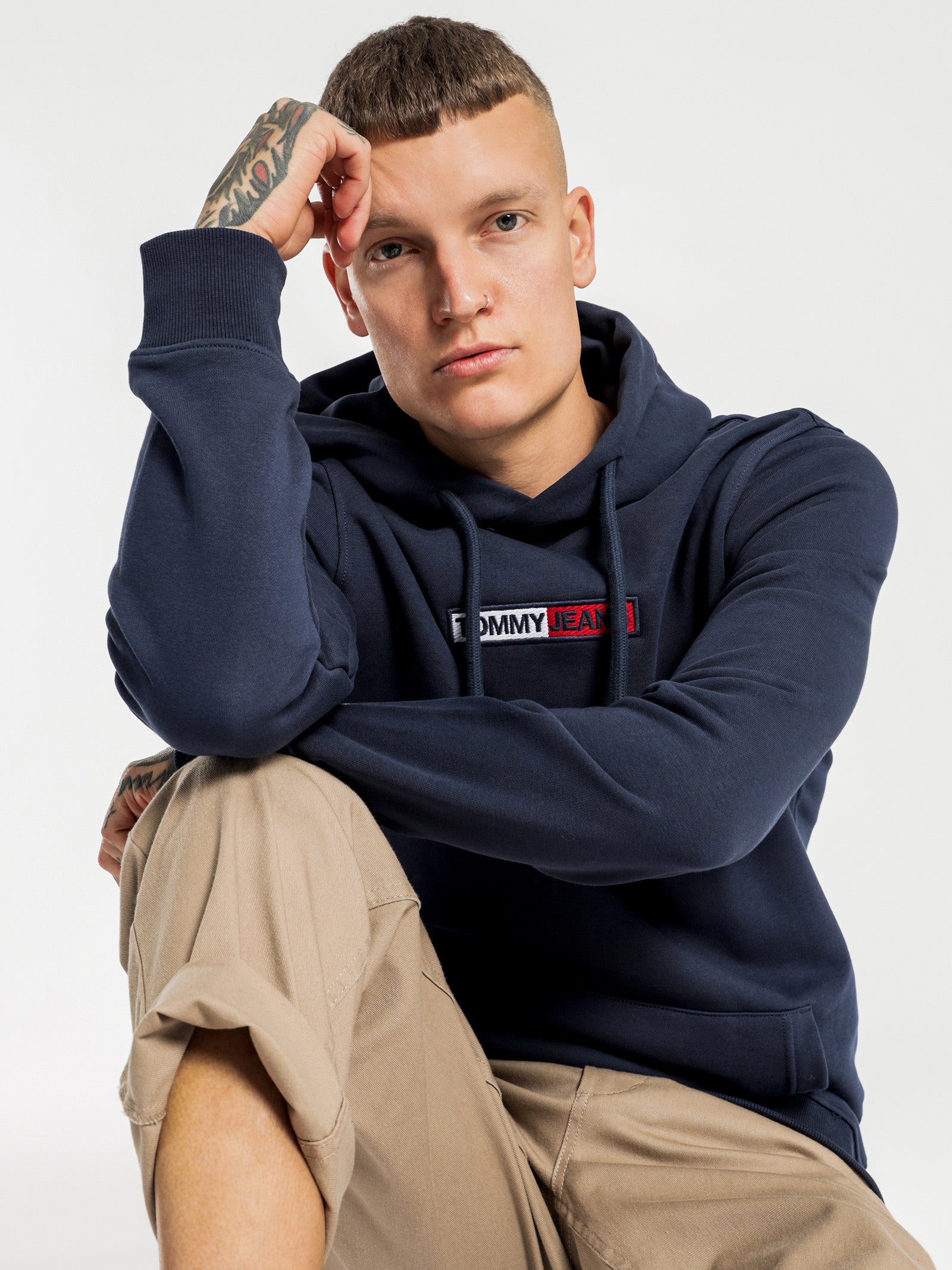 Embroidered Box Hoodie