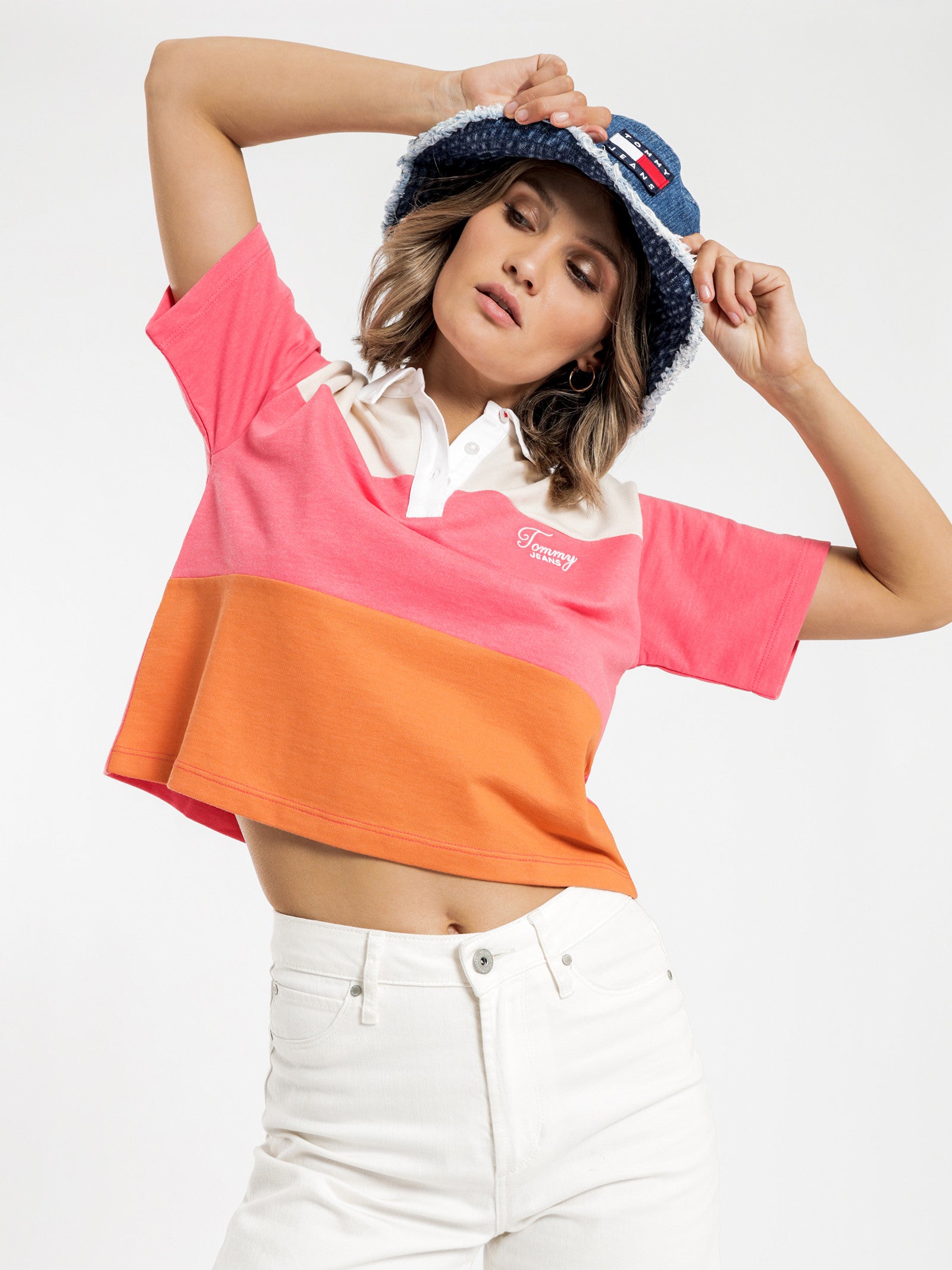 TJM Colour Block Logo Polo T-Shirt